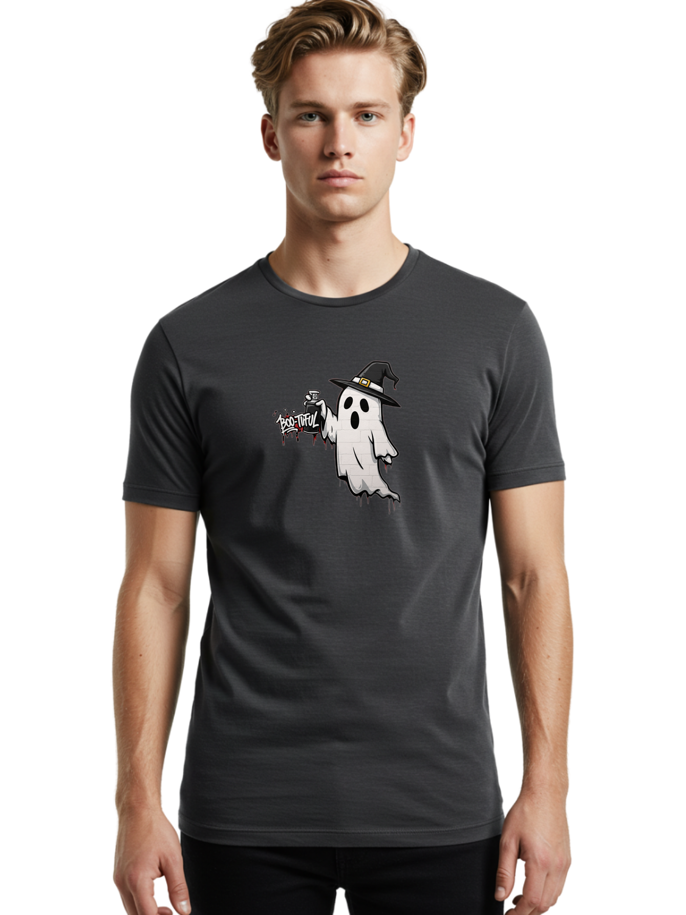 Boo-Tiful-2 Men'S Graphic Tee, 100% Cotton, Comfortable Casual Summer Wear, Machine Washable, Vintage Camera, Old Camera, Antique Camera, Black Camera, Classic Photography, Photography Equipment, Nostalgic Device, Film Camera, Camera Art Bak089