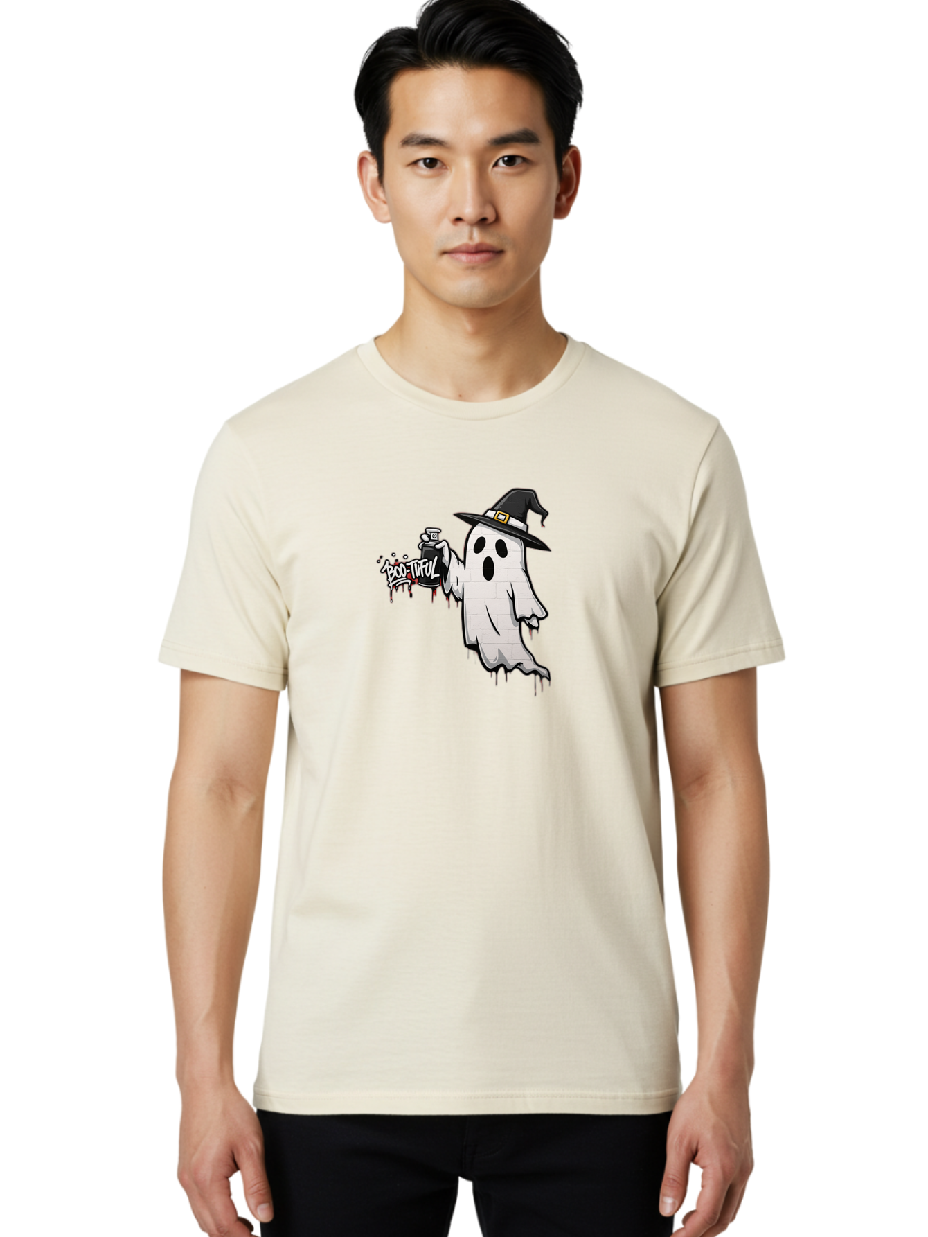 Boo-Tiful-2 Men'S Graphic Tee, 100% Cotton, Comfortable Casual Summer Wear, Machine Washable, Vintage Camera, Old Camera, Antique Camera, Black Camera, Classic Photography, Photography Equipment, Nostalgic Device, Film Camera, Camera Art Bak089