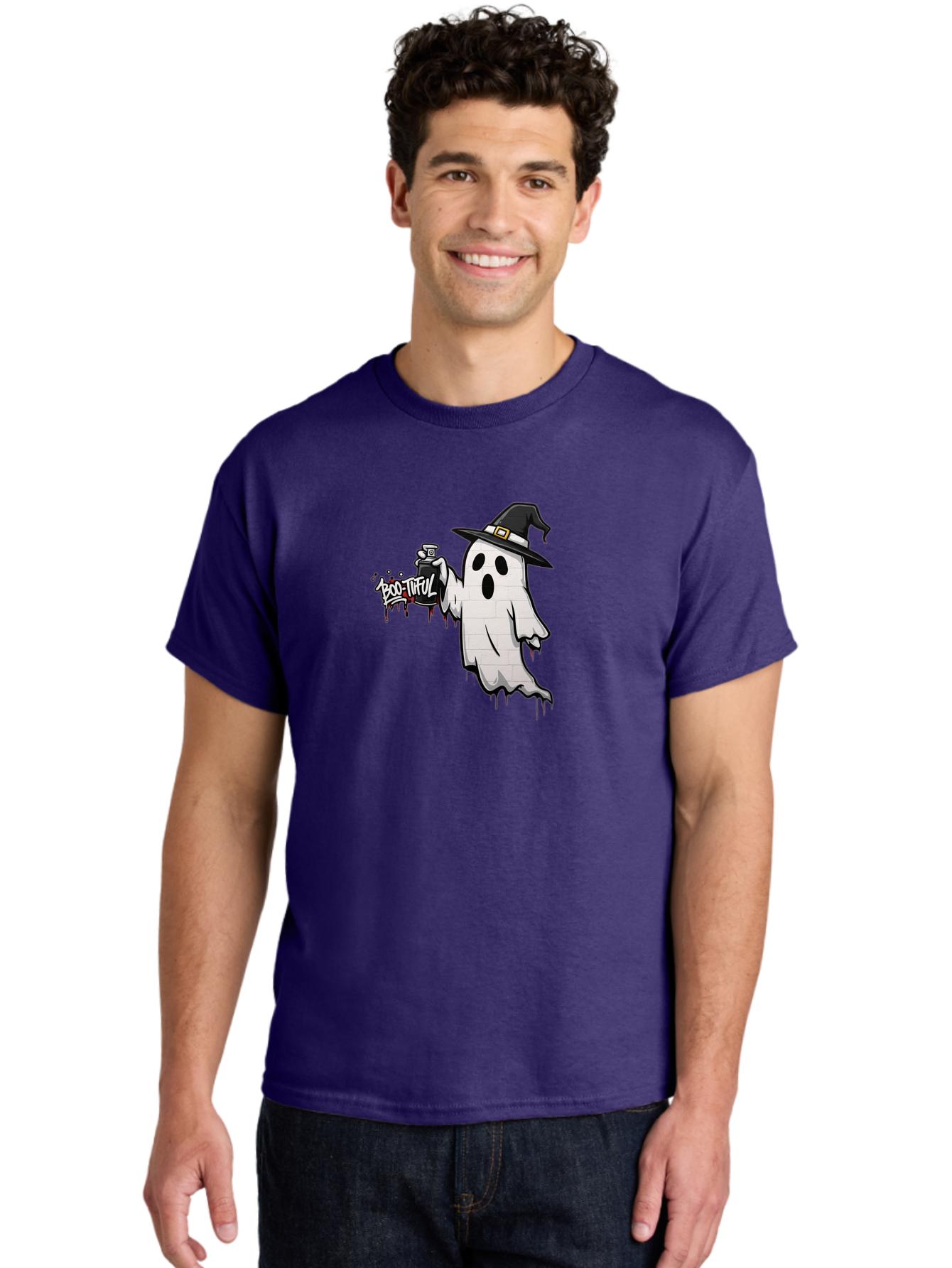 Boo-Tiful-2 Men'S Graphic Tee, 100% Cotton, Comfortable Casual Summer Wear, Machine Washable, Vintage Camera, Old Camera, Antique Camera, Black Camera, Classic Photography, Photography Equipment, Nostalgic Device, Film Camera, Camera Art Bak089