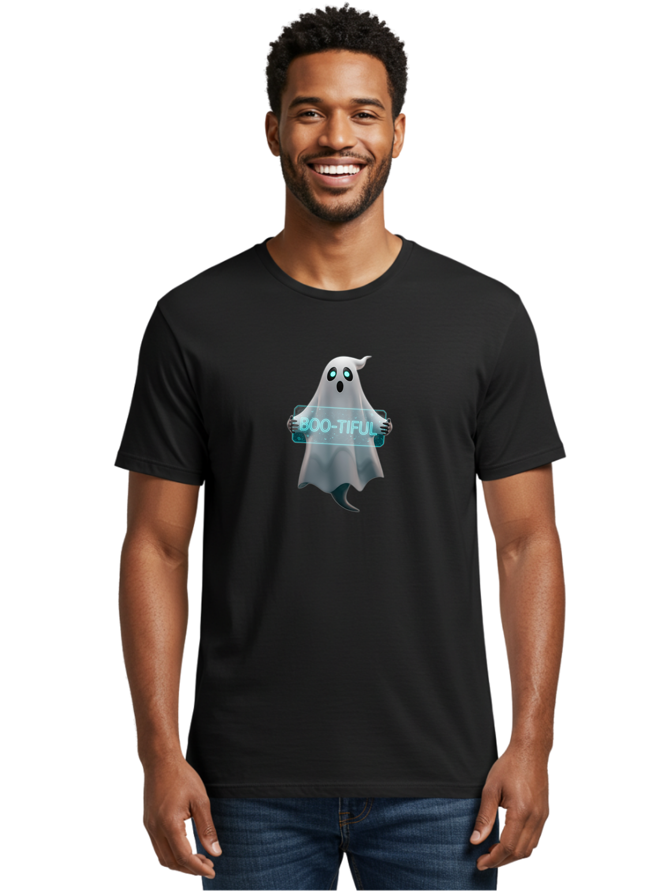 Boo-Tiful-3 Men'S Graphic Tee, 100% Cotton, Comfortable Casual Summer Wear, Machine Washable, Vintage Camera, Old Camera, Antique Camera, Black Camera, Classic Photography, Photography Equipment, Nostalgic Device, Film Camera, Camera Art Bak090