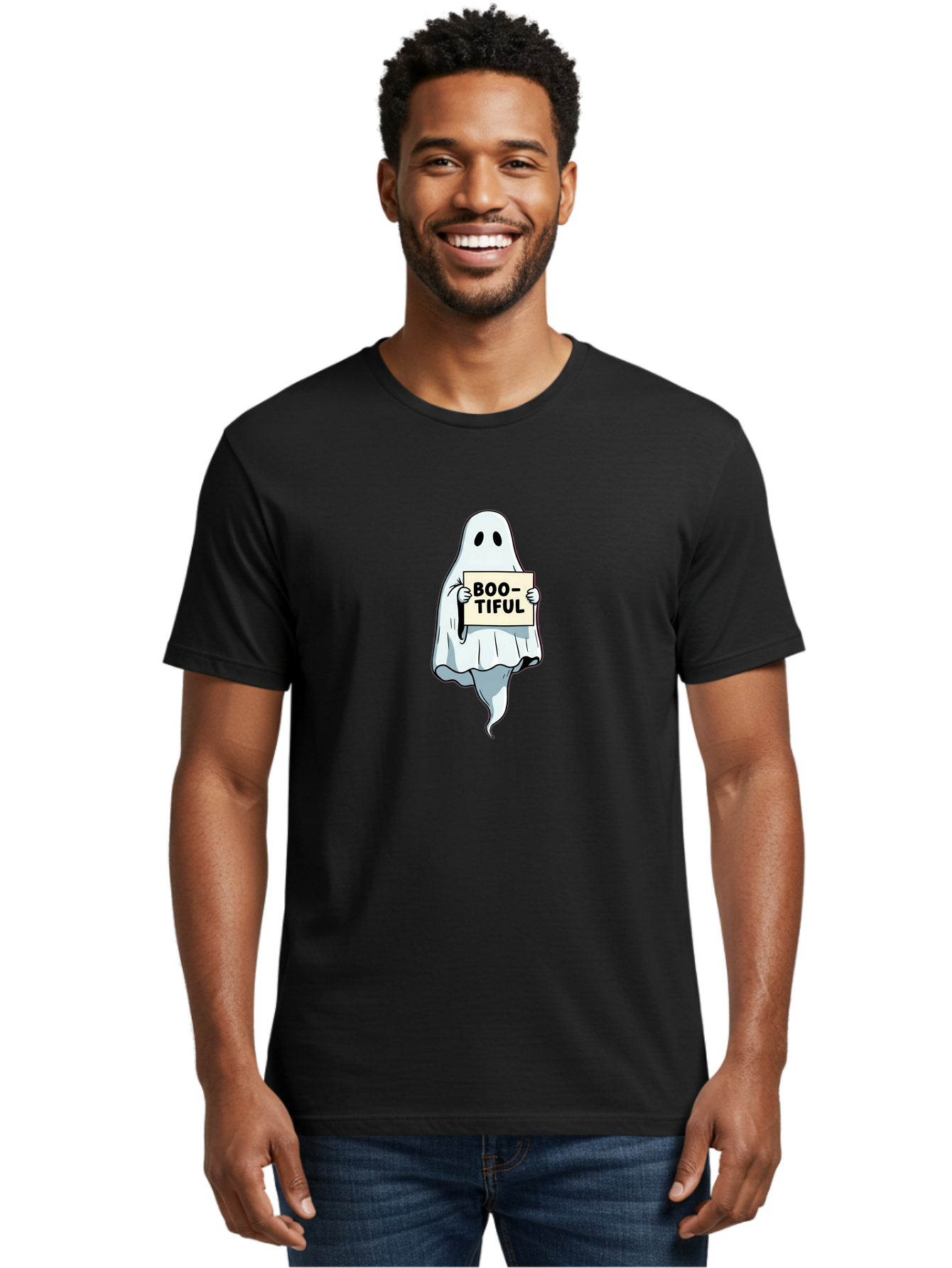 Boo-Tiful-4 Men'S Graphic Tee, 100% Cotton, Comfortable Casual Summer Wear, Machine Washable, Vintage Camera, Old Camera, Antique Camera, Black Camera, Classic Photography, Photography Equipment, Nostalgic Device, Film Camera, Camera Art Bak091