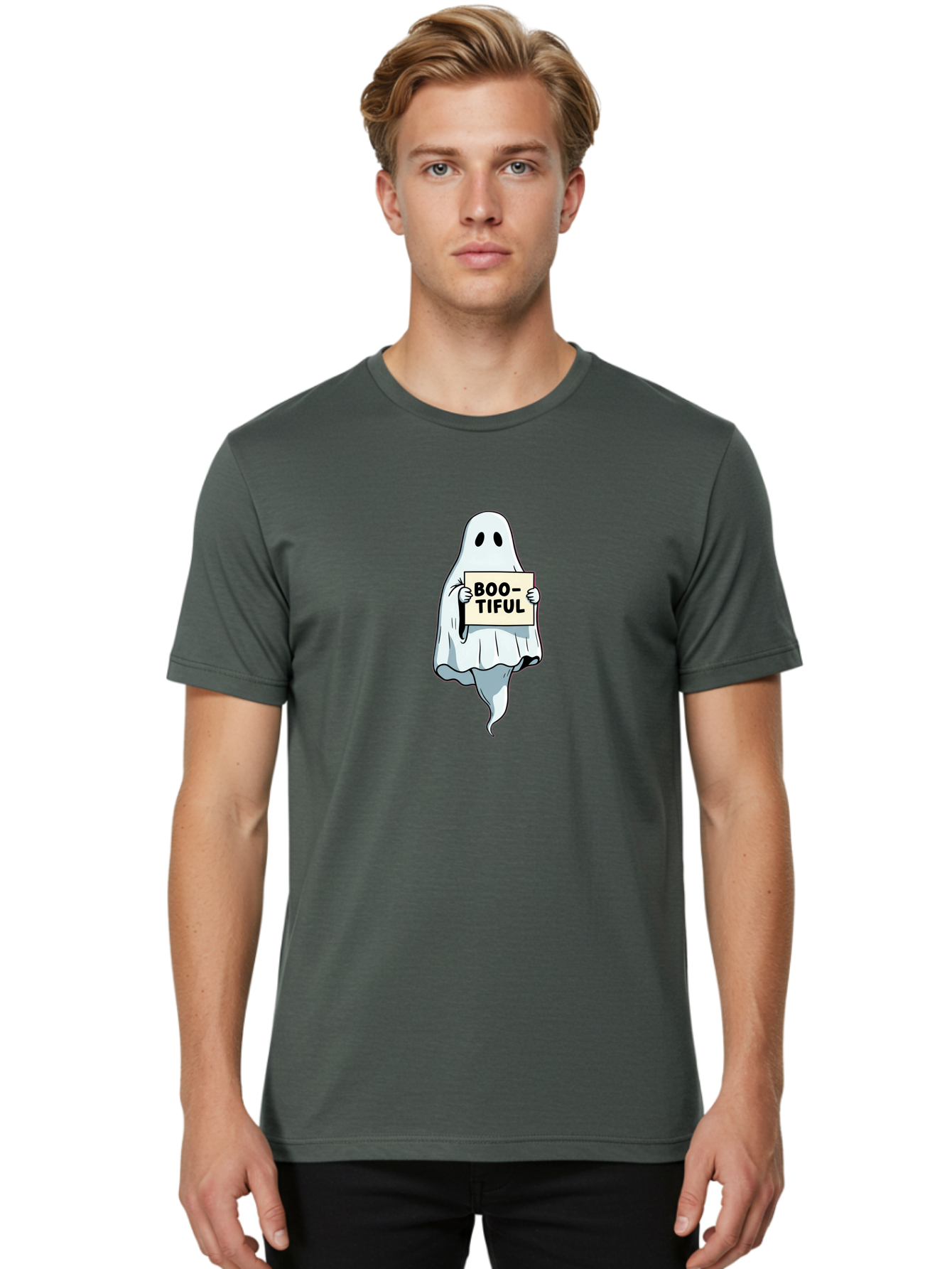 Boo-Tiful-4 Men'S Graphic Tee, 100% Cotton, Comfortable Casual Summer Wear, Machine Washable, Vintage Camera, Old Camera, Antique Camera, Black Camera, Classic Photography, Photography Equipment, Nostalgic Device, Film Camera, Camera Art Bak091