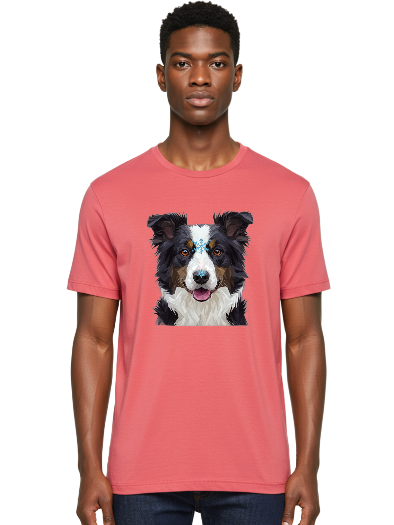 Border-Collie-With-Snowflake Men'S Graphic Tee, 100% Cotton, Comfortable Casual Summer Wear, Machine Washable, Vintage Camera, Old Camera, Antique Camera, Black Camera, Classic Photography, Photography Equipment, Nostalgic Device, Film Camera, Bak102