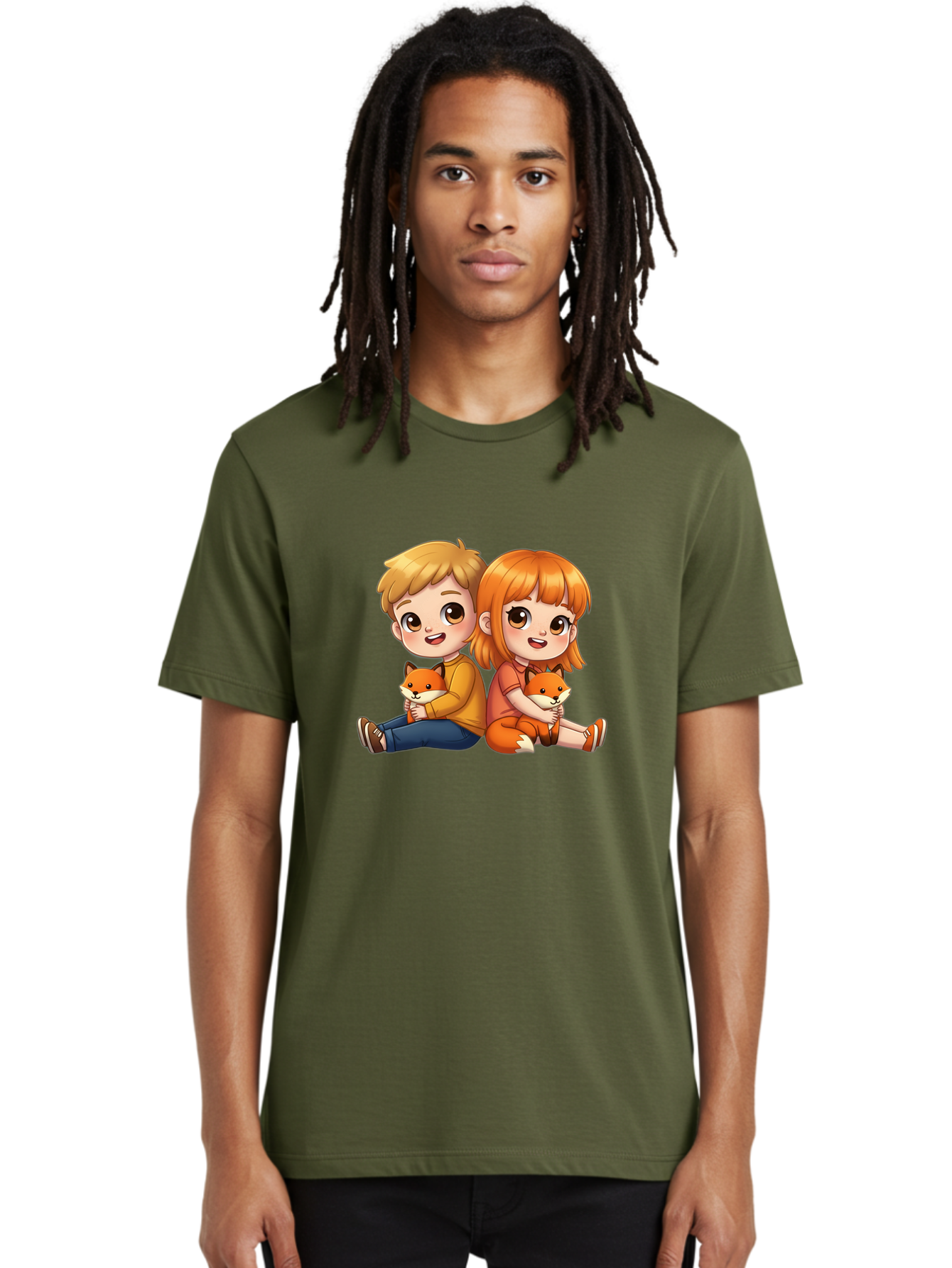 Boy-And-Girl-With-Foxes Men'S Graphic Tee, 100% Cotton, Comfortable Casual Summer Wear, Machine Washable, Vintage Camera, Old Camera, Antique Camera, Black Camera, Classic Photography, Photography Equipment, Nostalgic Device, Film Camera, Bak104