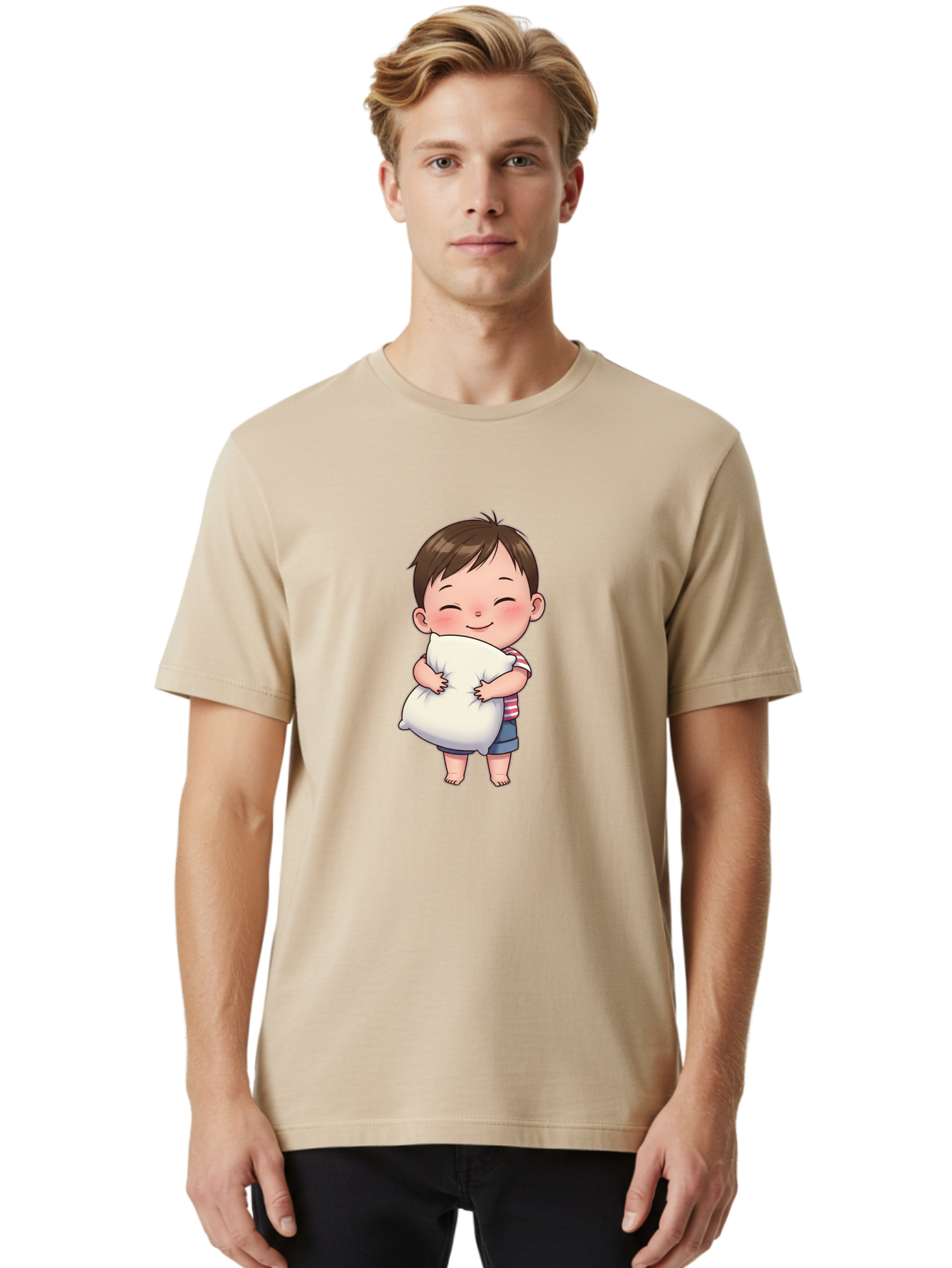 Boy-Hugging-Pillow Men'S Graphic Tee, 100% Cotton, Comfortable Casual Summer Wear, Machine Washable, Vintage Camera, Old Camera, Antique Camera, Black Camera, Classic Photography, Photography Equipment, Nostalgic Device, Film Camera, Bak106