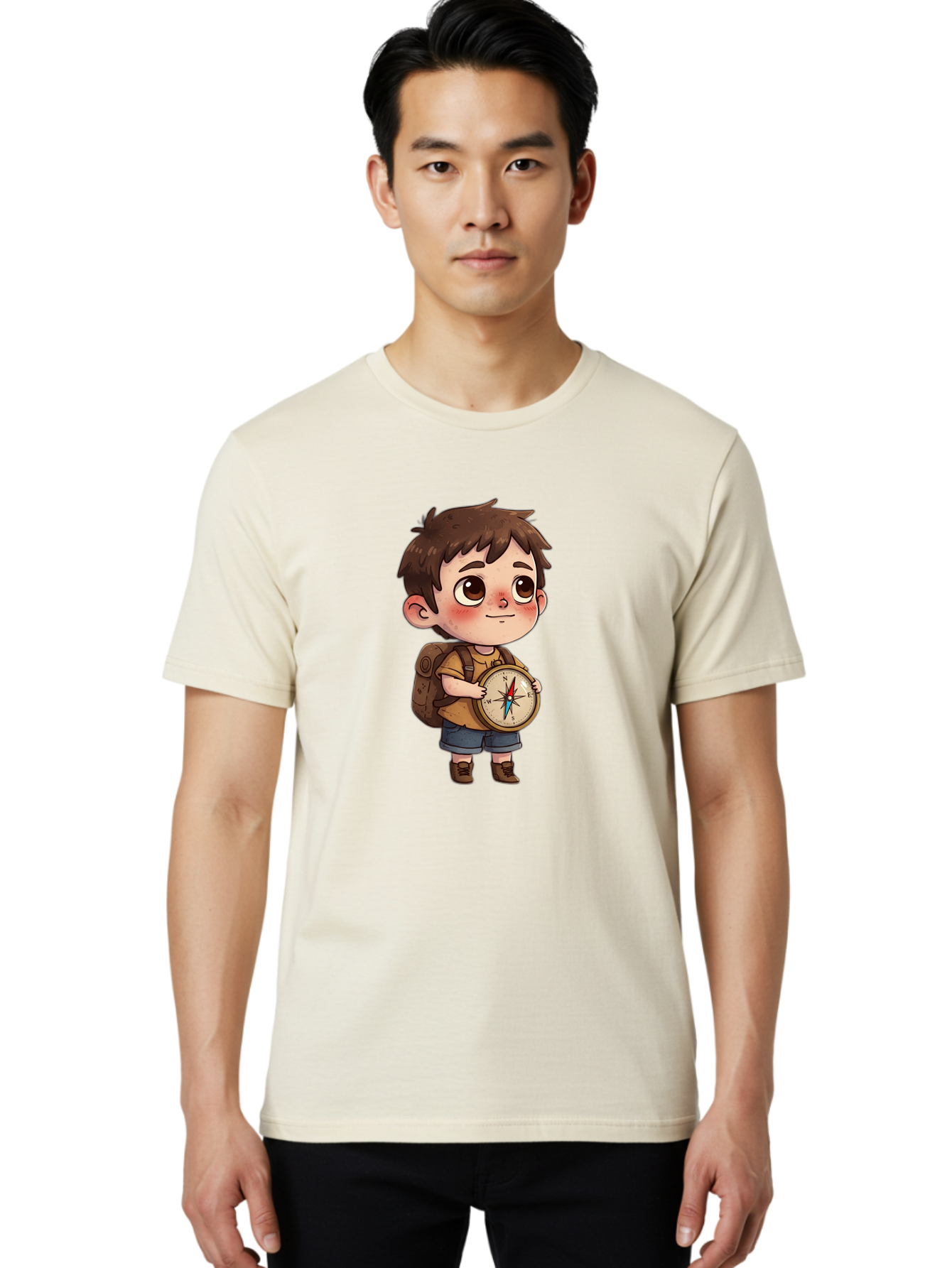 Boy-With-Compass Men'S Graphic Tee, 100% Cotton, Comfortable Casual Summer Wear, Machine Washable, Vintage Camera, Old Camera, Antique Camera, Black Camera, Classic Photography, Photography Equipment, Nostalgic Device, Film Camera, Camera Art Bak107
