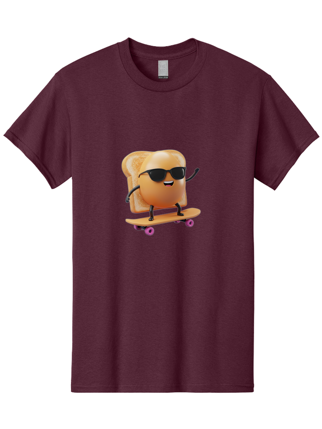 Bread-Character-Skateboarding Men'S Graphic Tee, 100% Cotton, Comfortable Casual Summer Wear, Machine Washable, Vintage Camera, Old Camera, Antique Camera, Black Camera, Classic Photography, Photography Equipment, Nostalgic Device, Bak112