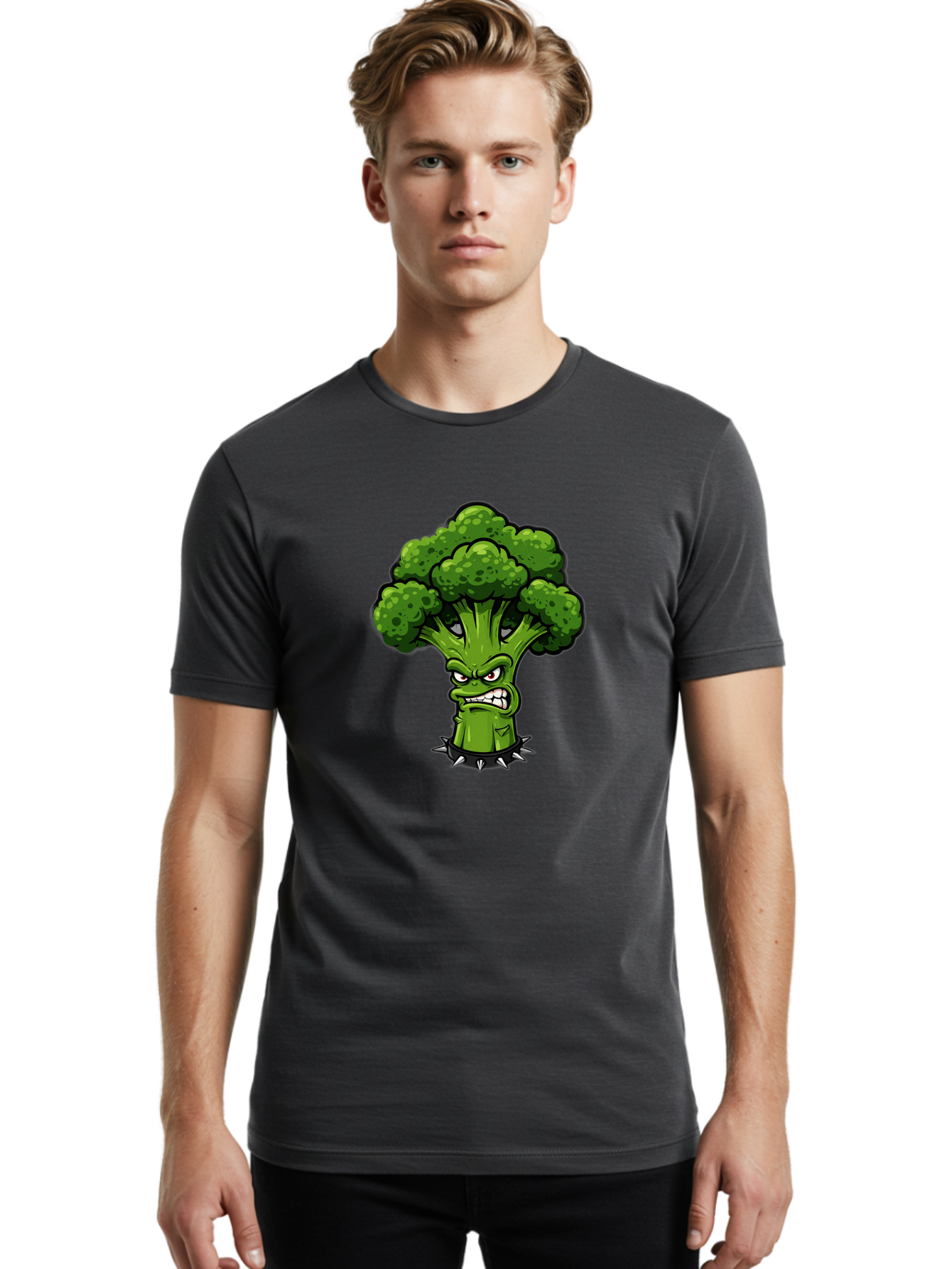 Broccoli-Character Men'S Graphic Tee, 100% Cotton, Comfortable Casual Summer Wear, Machine Washable, Vintage Camera, Old Camera, Antique Camera, Black Camera, Classic Photography, Photography Equipment, Nostalgic Device, Film Camera, Bak114
