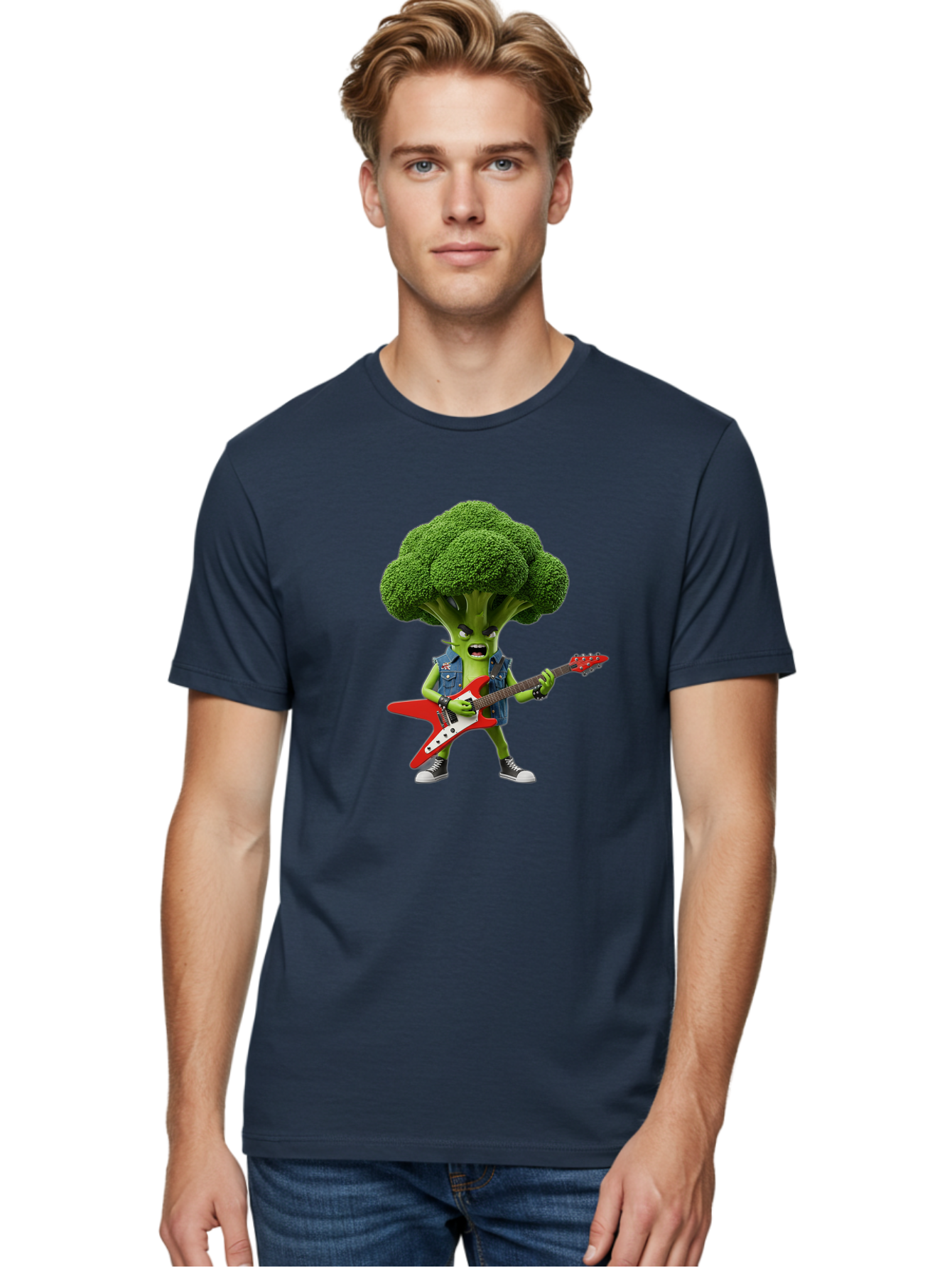 Broccoli-Rockstar Men'S Graphic Tee, 100% Cotton, Comfortable Casual Summer Wear, Machine Washable, Vintage Camera, Old Camera, Antique Camera, Black Camera, Classic Photography, Photography Equipment, Nostalgic Device, Film Camera, Camera Art Bak116