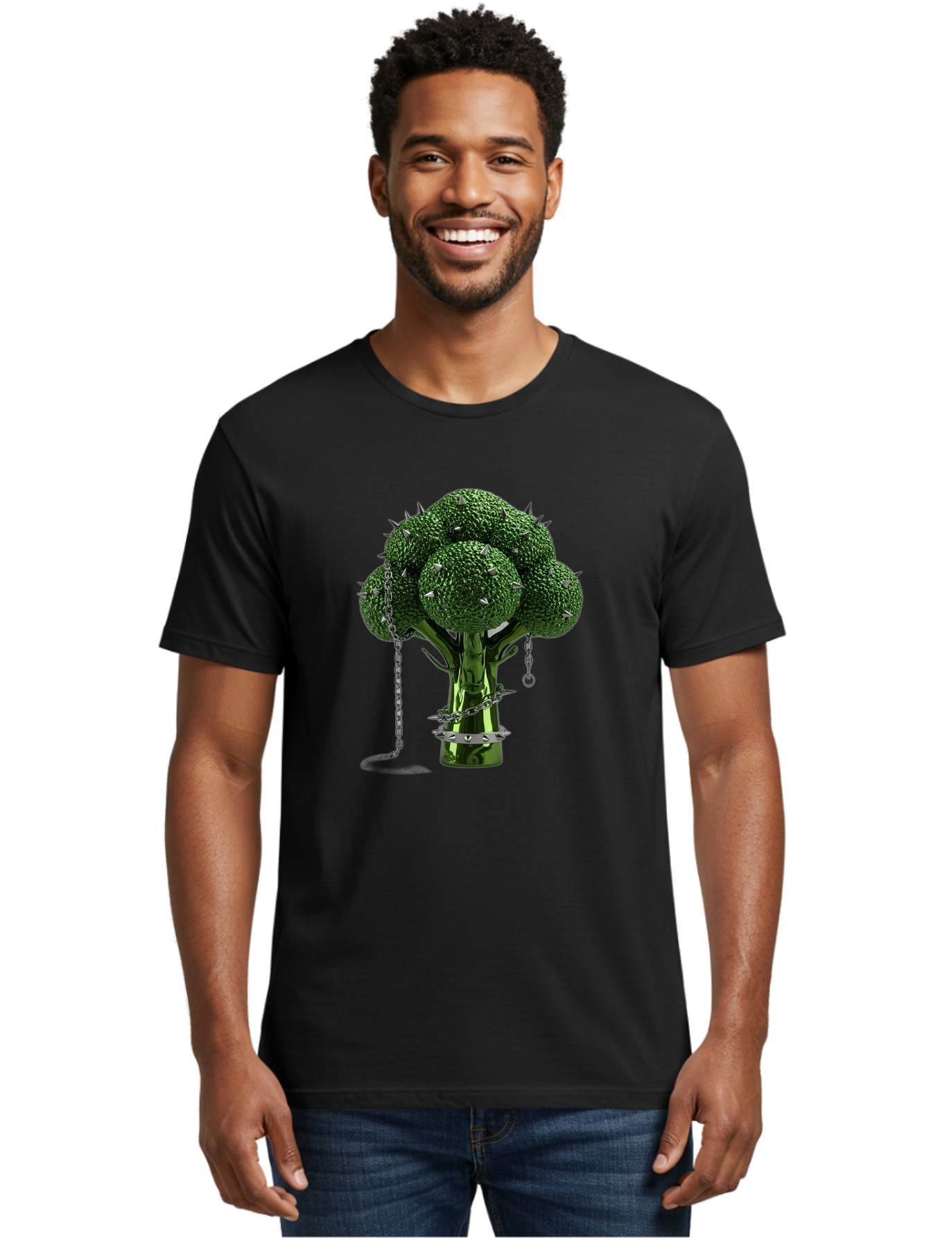 Broccoli-With-Spikes-And-Chains Men'S Graphic Tee, 100% Cotton, Comfortable Casual Summer Wear, Machine Washable, Vintage Camera, Old Camera, Antique Camera, Black Camera, Classic Photography, Photography Equipment, Nostalgic Device, Bak117