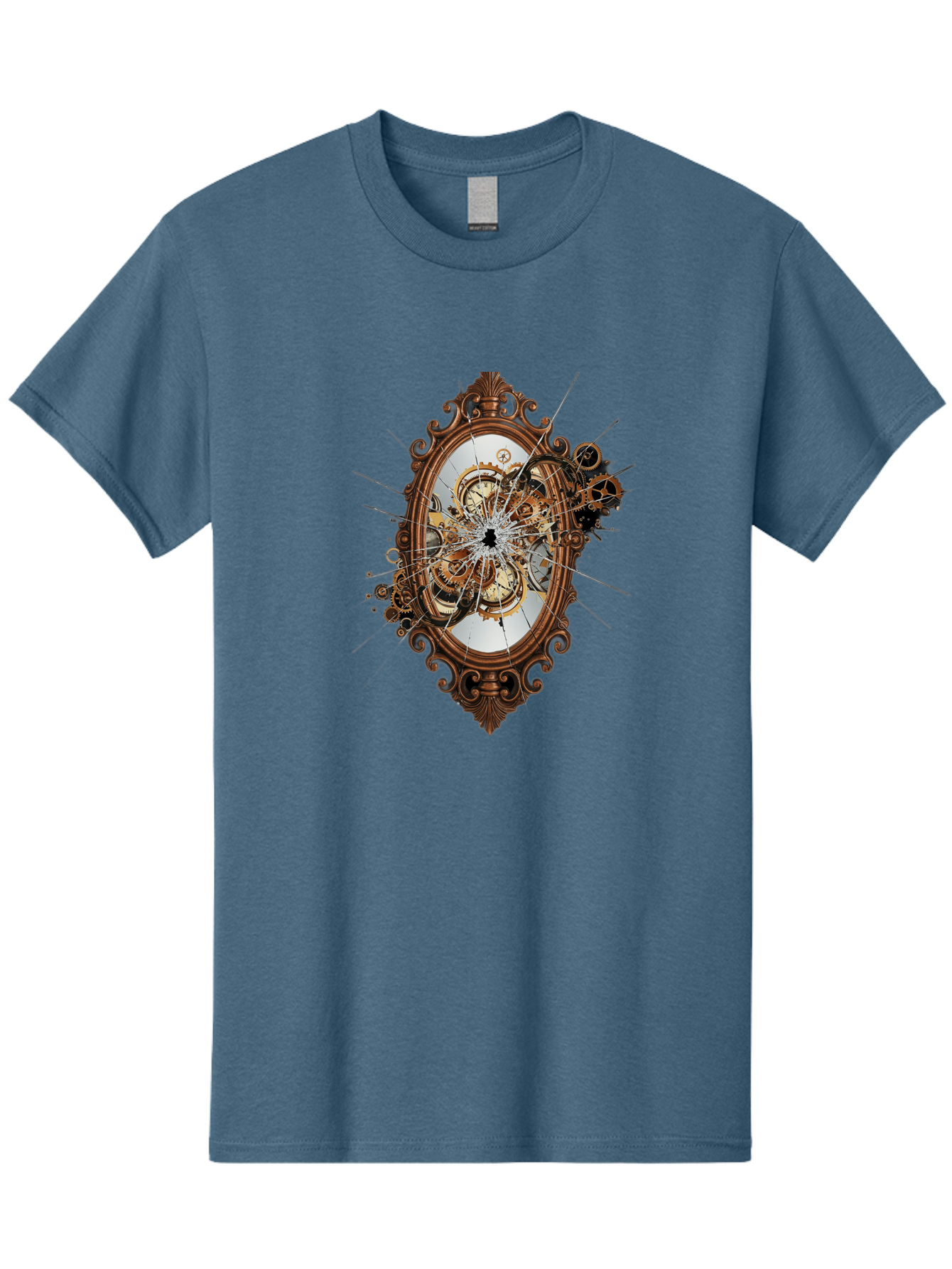 Broken-Clock-Mirror Men'S Graphic Tee, 100% Cotton, Comfortable Casual Summer Wear, Machine Washable, Vintage Camera, Old Camera, Antique Camera, Black Camera, Classic Photography, Photography Equipment, Nostalgic Device, Film Camera, Bak120