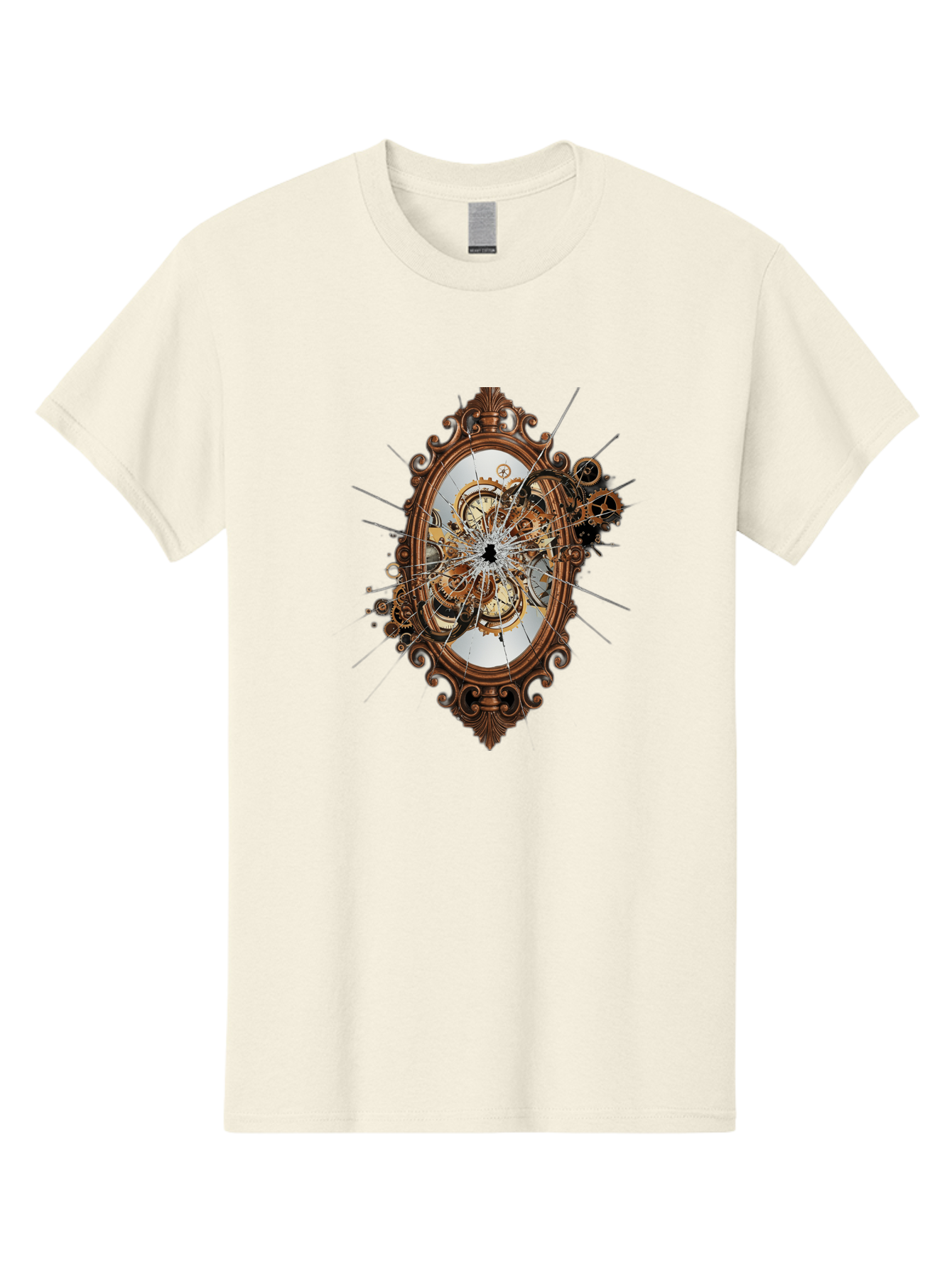 Broken-Clock-Mirror Men'S Graphic Tee, 100% Cotton, Comfortable Casual Summer Wear, Machine Washable, Vintage Camera, Old Camera, Antique Camera, Black Camera, Classic Photography, Photography Equipment, Nostalgic Device, Film Camera, Bak120