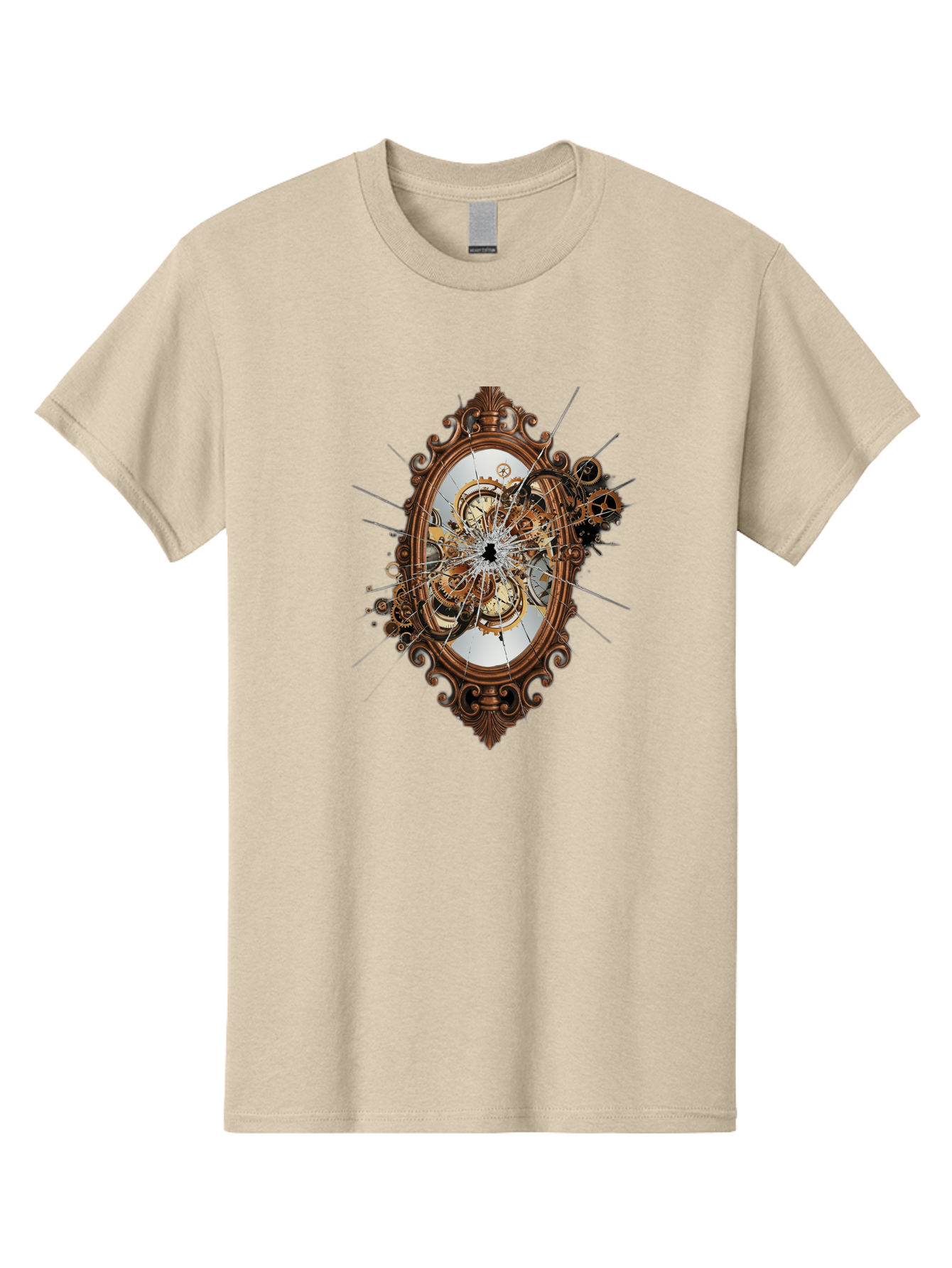 Broken-Clock-Mirror Men'S Graphic Tee, 100% Cotton, Comfortable Casual Summer Wear, Machine Washable, Vintage Camera, Old Camera, Antique Camera, Black Camera, Classic Photography, Photography Equipment, Nostalgic Device, Film Camera, Bak120