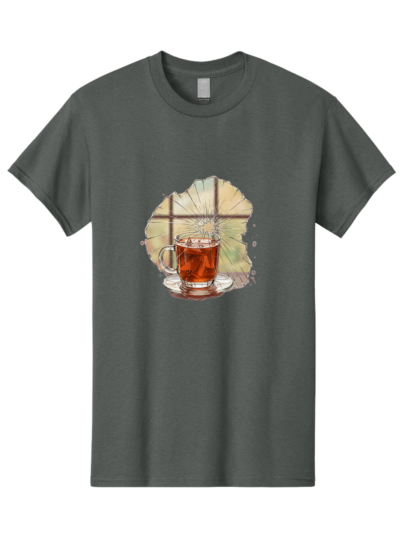 Broken-Glass-Tea Men'S Graphic Tee, 100% Cotton, Comfortable Casual Summer Wear, Machine Washable, Vintage Camera, Old Camera, Antique Camera, Black Camera, Classic Photography, Photography Equipment, Nostalgic Device, Film Camera, Camera Art Bak121