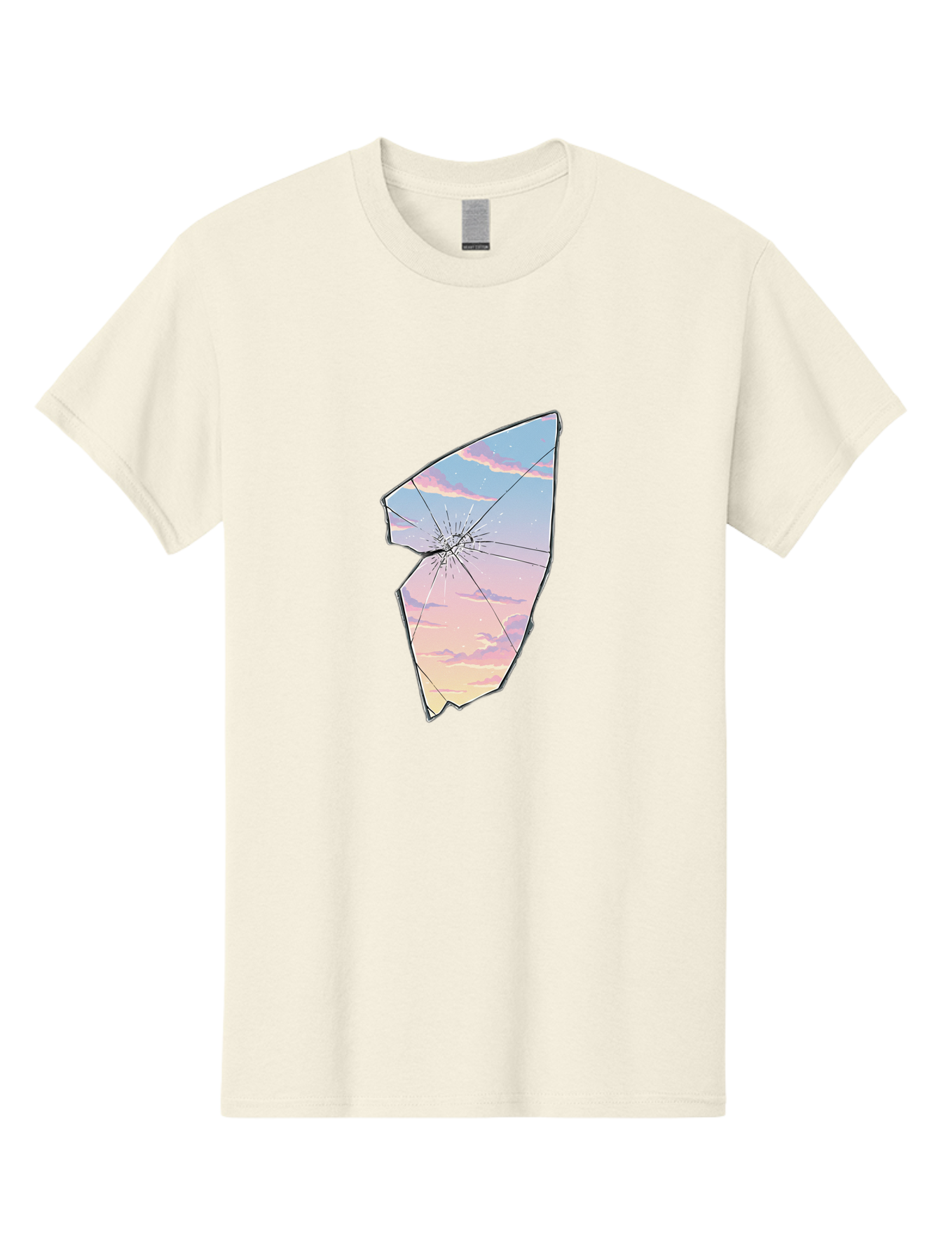 Broken-Glass-With-Sunset Men'S Graphic Tee, 100% Cotton, Comfortable Casual Summer Wear, Machine Washable, Vintage Camera, Old Camera, Antique Camera, Black Camera, Classic Photography, Photography Equipment, Nostalgic Device, Film Camera, Bak122