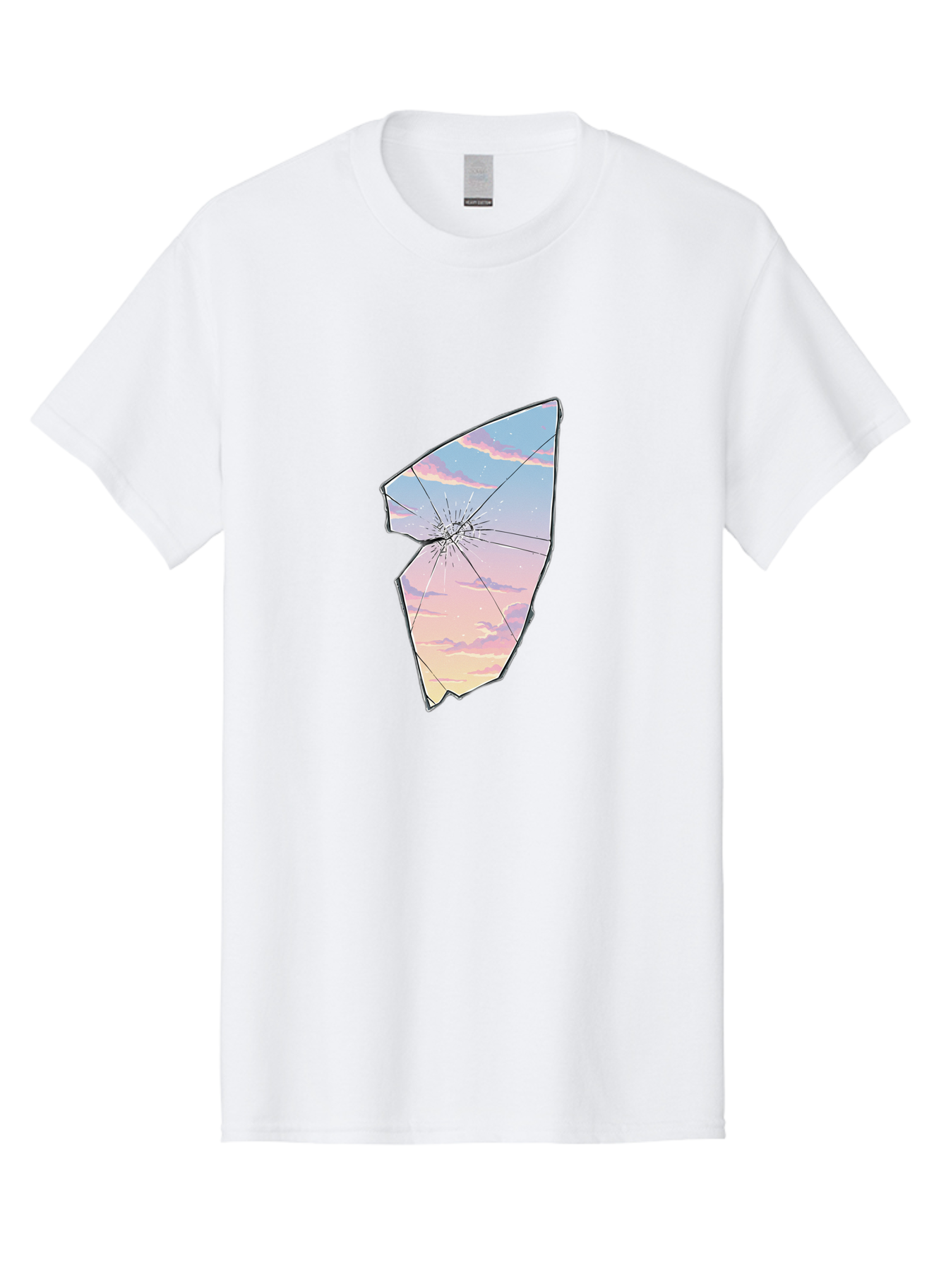 Broken-Glass-With-Sunset Men'S Graphic Tee, 100% Cotton, Comfortable Casual Summer Wear, Machine Washable, Vintage Camera, Old Camera, Antique Camera, Black Camera, Classic Photography, Photography Equipment, Nostalgic Device, Film Camera, Bak122