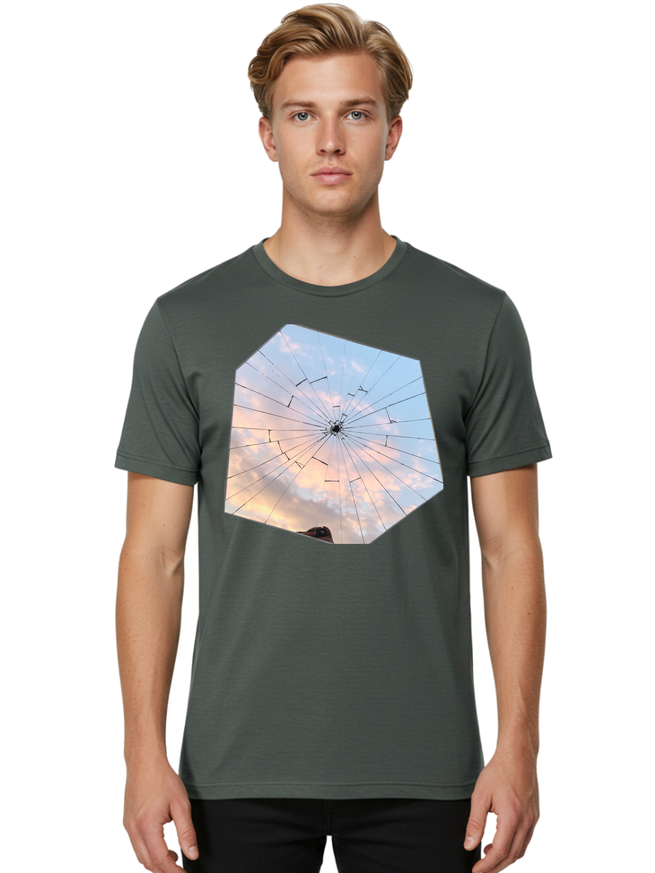 Broken-Glass Men'S Graphic Tee, 100% Cotton, Comfortable Casual Summer Wear, Machine Washable, Vintage Camera, Old Camera, Antique Camera, Black Camera, Classic Photography, Photography Equipment, Nostalgic Device, Film Camera, Camera Art Bak123