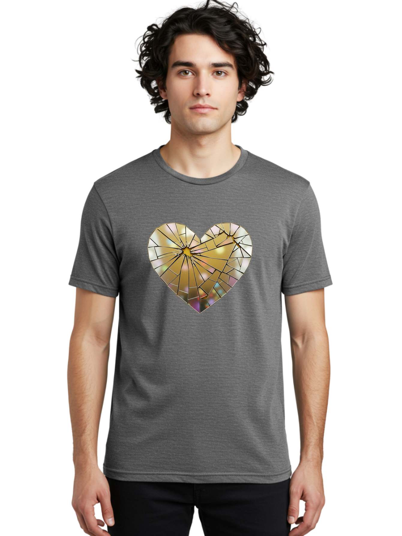 Broken-Heart-1 Men'S Graphic Tee, 100% Cotton, Comfortable Casual Summer Wear, Machine Washable, Vintage Camera, Old Camera, Antique Camera, Black Camera, Classic Photography, Photography Equipment, Nostalgic Device, Film Camera, Camera Art Bak124