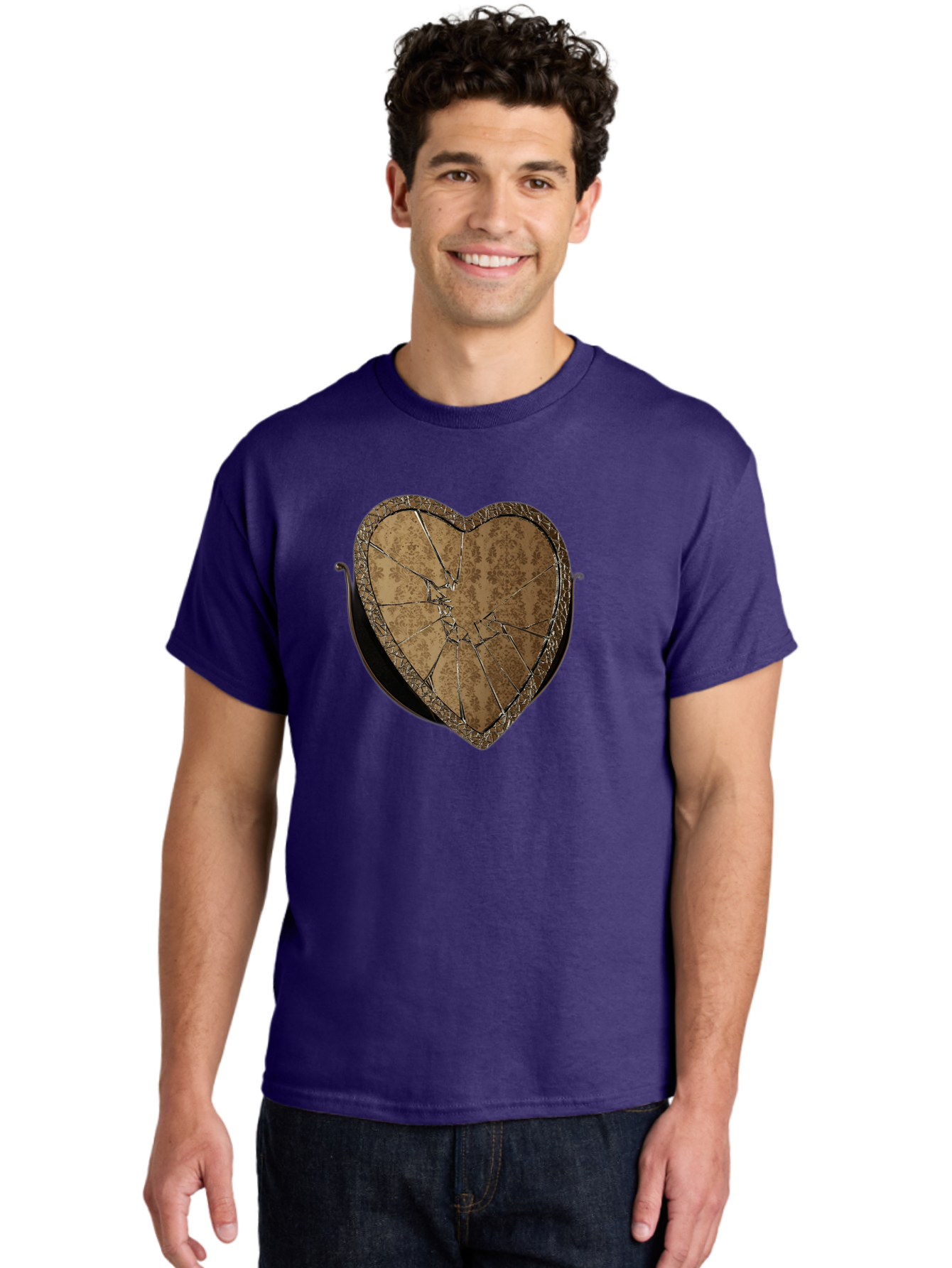 Broken-Heart-2 Men'S Graphic Tee, 100% Cotton, Comfortable Casual Summer Wear, Machine Washable, Vintage Camera, Old Camera, Antique Camera, Black Camera, Classic Photography, Photography Equipment, Nostalgic Device, Film Camera, Camera Art Bak125