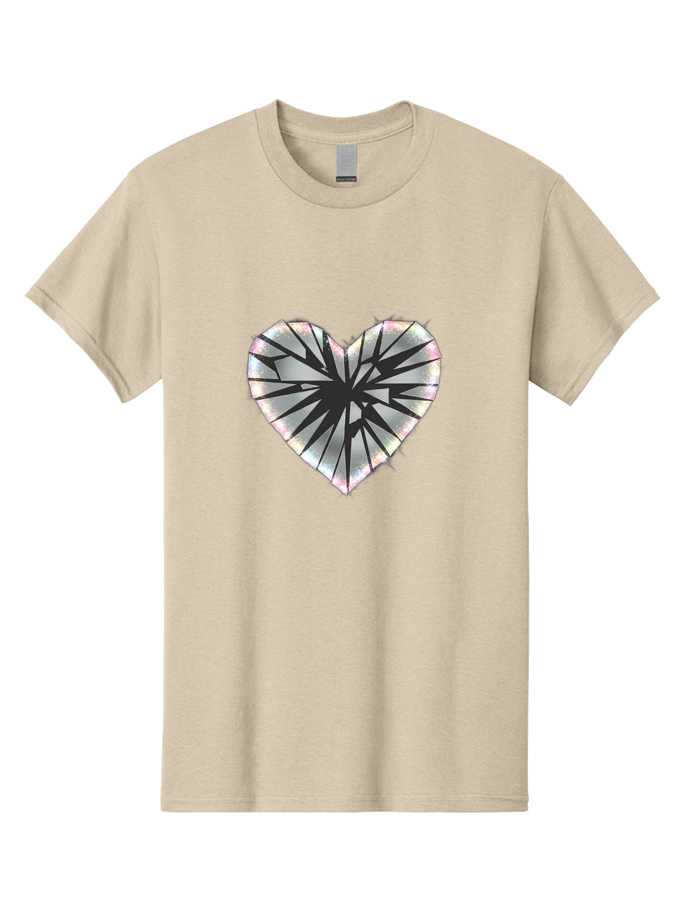 Broken-Holographic-Heart Men'S Graphic Tee, 100% Cotton, Comfortable Casual Summer Wear, Machine Washable, Vintage Camera, Old Camera, Antique Camera, Black Camera, Classic Photography, Photography Equipment, Nostalgic Device, Film Camera, Bak128
