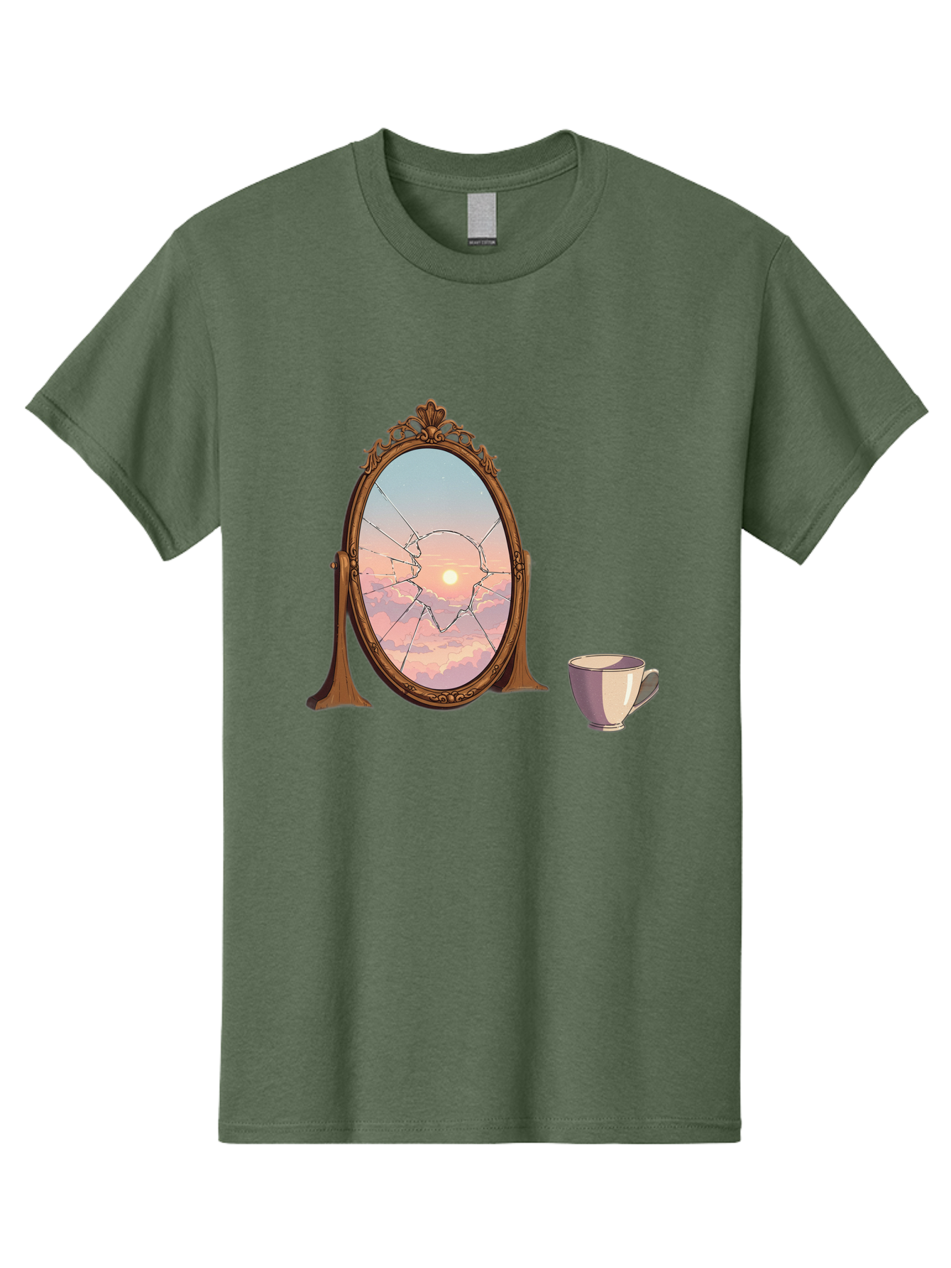 Broken-Mirror-1 Men'S Graphic Tee, 100% Cotton, Comfortable Casual Summer Wear, Machine Washable, Vintage Camera, Old Camera, Antique Camera, Black Camera, Classic Photography, Photography Equipment, Nostalgic Device, Film Camera, Camera Art Bak129