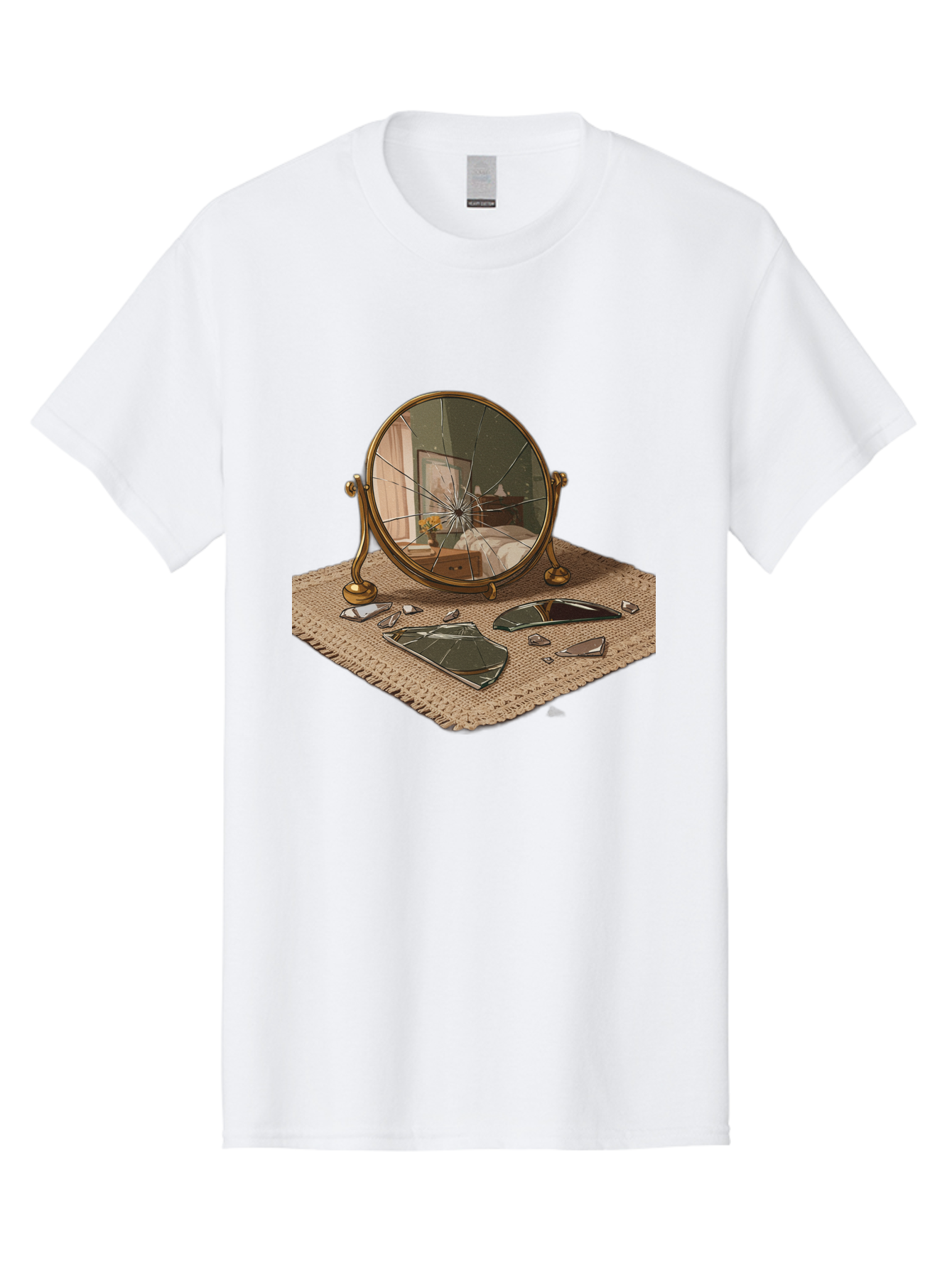 Broken-Mirror-3 Men'S Graphic Tee, 100% Cotton, Comfortable Casual Summer Wear, Machine Washable, Vintage Camera, Old Camera, Antique Camera, Black Camera, Classic Photography, Photography Equipment, Nostalgic Device, Film Camera, Camera Art Bak131