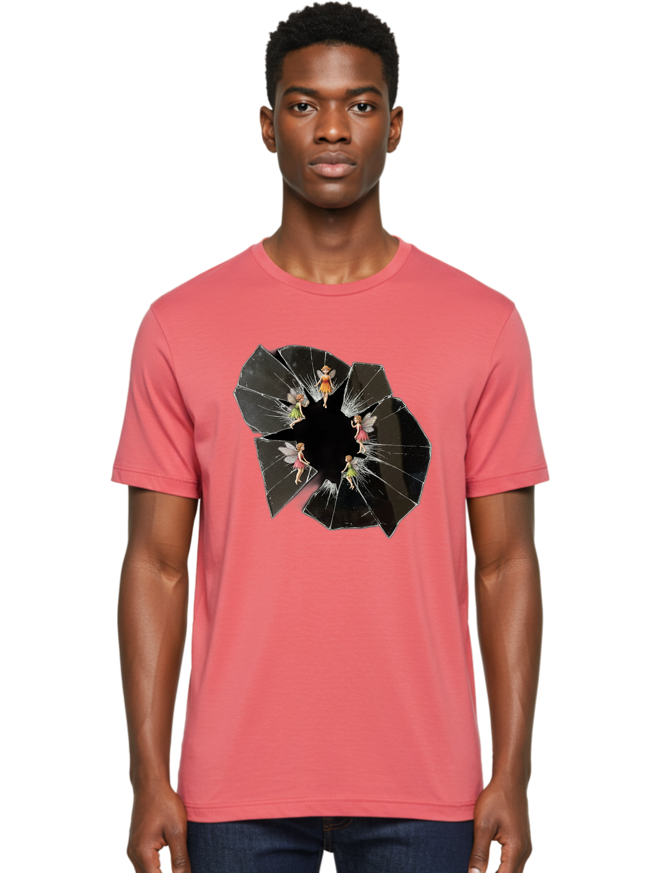 Broken-Mirror-Fairies Men'S Graphic Tee, 100% Cotton, Comfortable Casual Summer Wear, Machine Washable, Vintage Camera, Old Camera, Antique Camera, Black Camera, Classic Photography, Photography Equipment, Nostalgic Device, Film Camera, Bak133