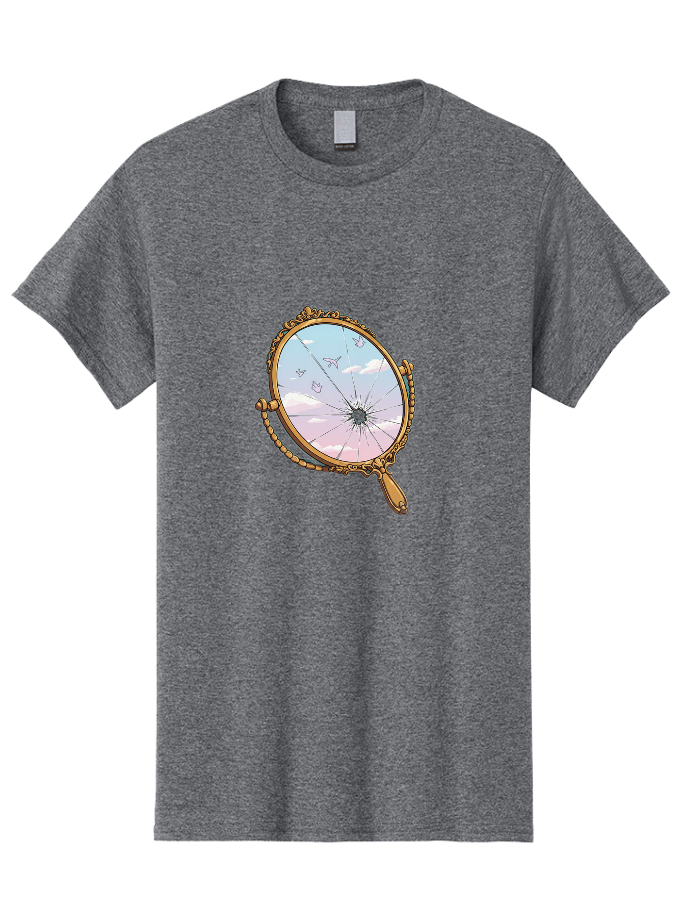 Broken-Mirror Men'S Graphic Tee, 100% Cotton, Comfortable Casual Summer Wear, Machine Washable, Vintage Camera, Old Camera, Antique Camera, Black Camera, Classic Photography, Photography Equipment, Nostalgic Device, Film Camera, Camera Art Bak137