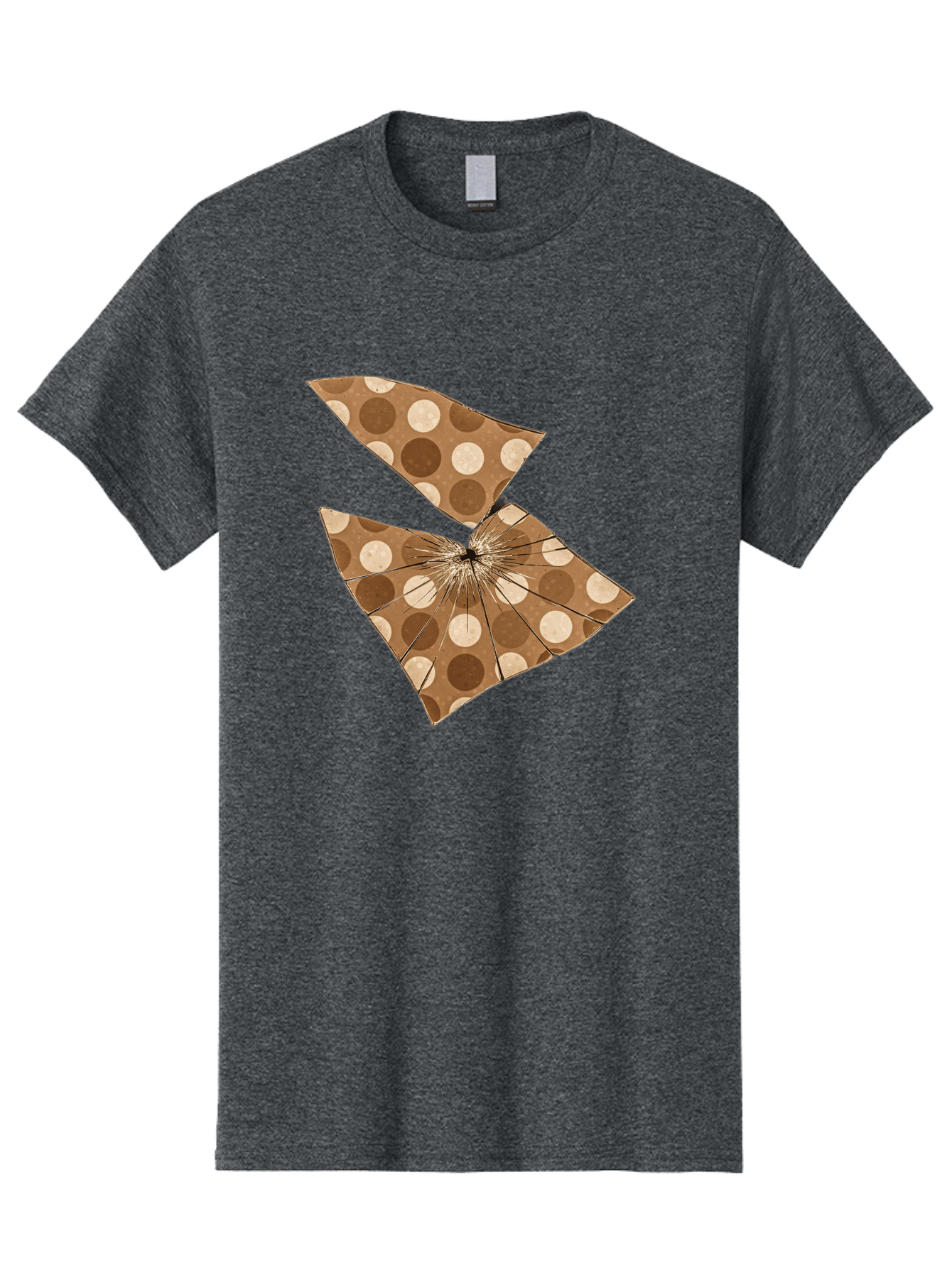 Brown-And-Beige-Polka-Dot-Parasol Men'S Graphic Tee, 100% Cotton, Comfortable Casual Summer Wear, Machine Washable, Vintage Camera, Old Camera, Antique Camera, Black Camera, Classic Photography, Photography Equipment, Nostalgic Device, Bak141
