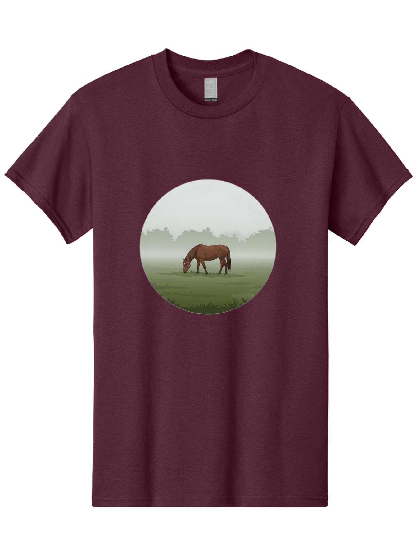 Brown-Horse-Grazing Men'S Graphic Tee, 100% Cotton, Comfortable Casual Summer Wear, Machine Washable, Vintage Camera, Old Camera, Antique Camera, Black Camera, Classic Photography, Photography Equipment, Nostalgic Device, Film Camera, Bak142