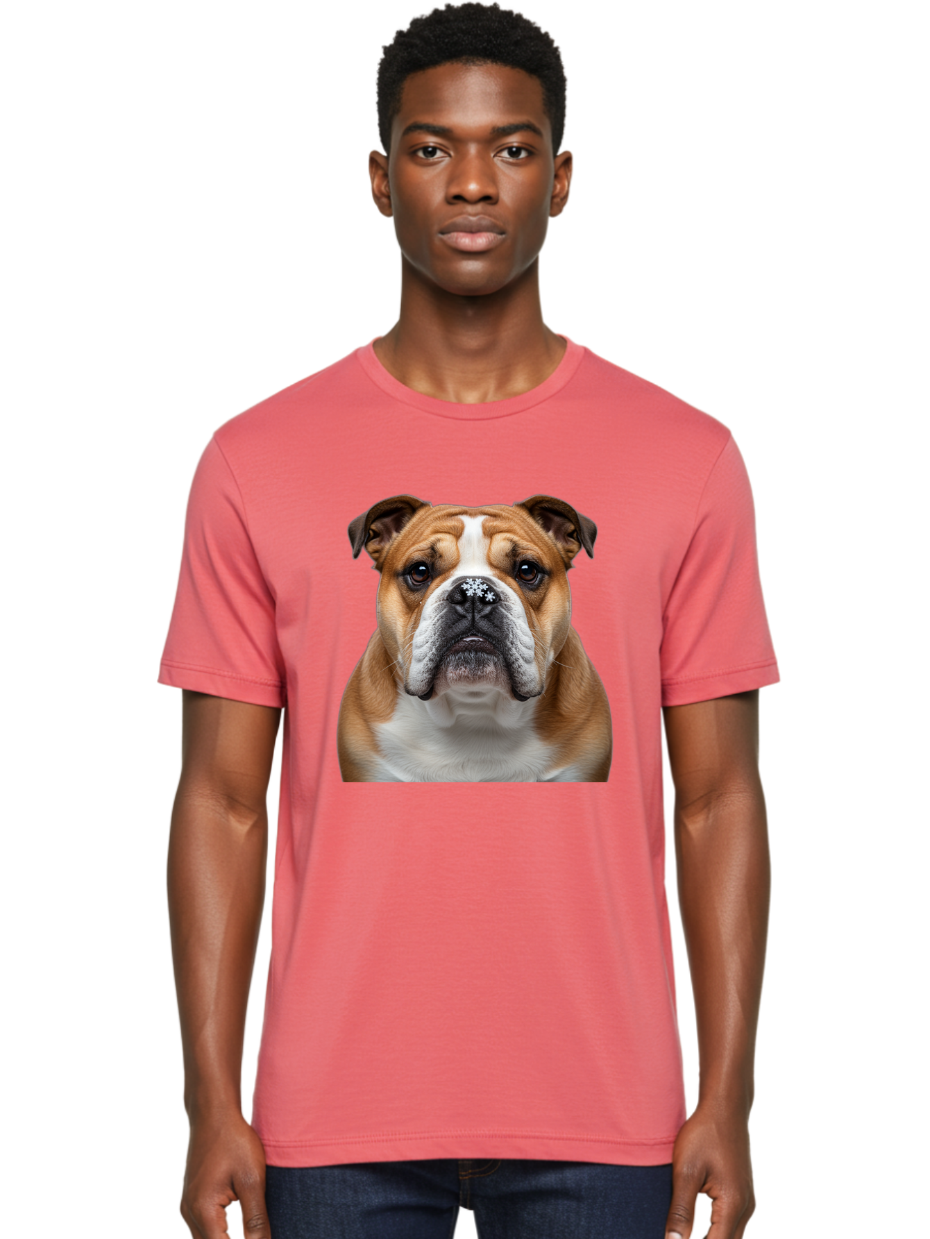 Bulldog-Portrait Men'S Graphic Tee, 100% Cotton, Comfortable Casual Summer Wear, Machine Washable, Vintage Camera, Old Camera, Antique Camera, Black Camera, Classic Photography, Photography Equipment, Nostalgic Device, Film Camera, Camera Art Bak145