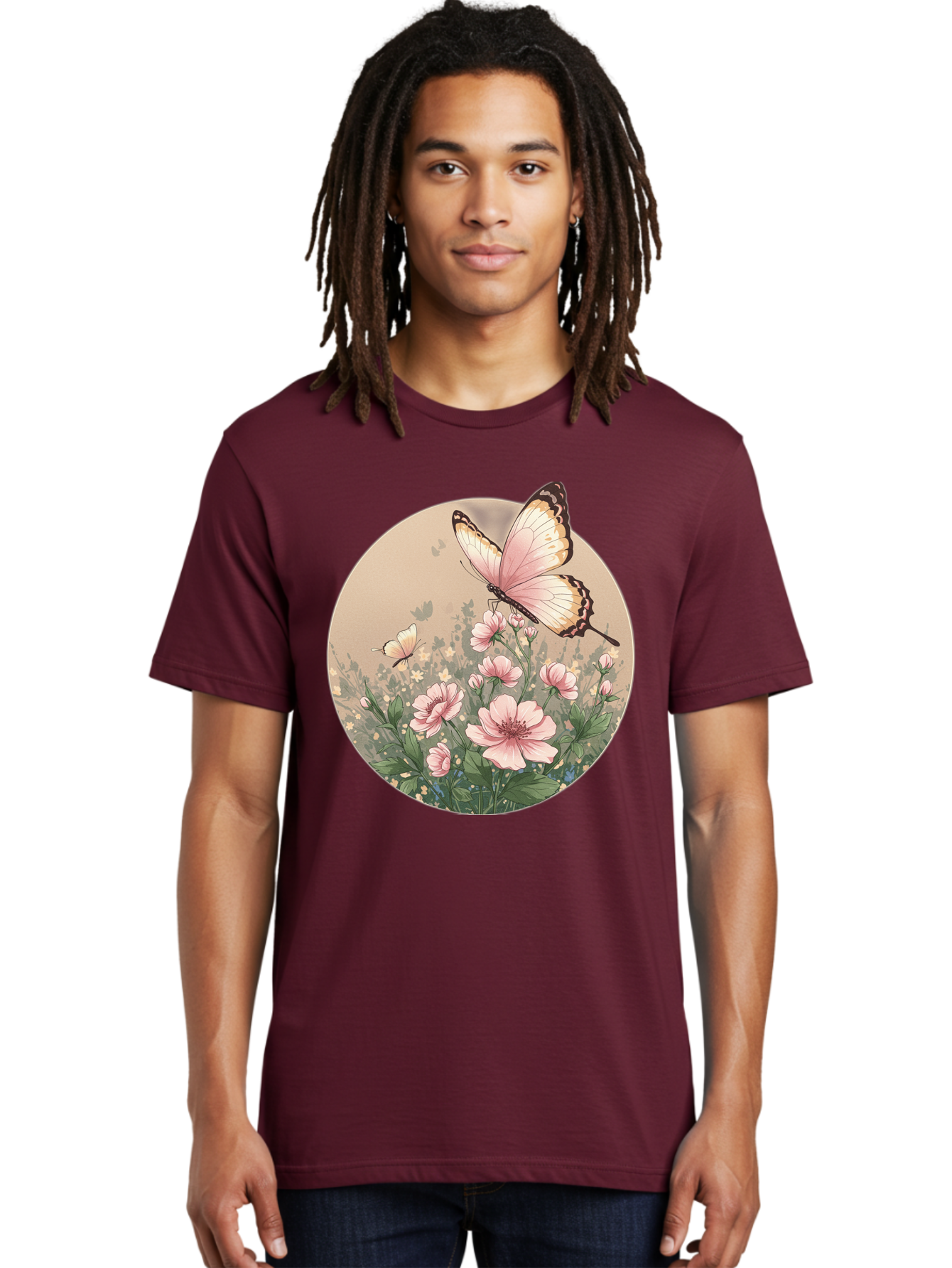 Butterflies-And-Flowers Men'S Graphic Tee, 100% Cotton, Comfortable Casual Summer Wear, Machine Washable, Vintage Camera, Old Camera, Antique Camera, Black Camera, Classic Photography, Photography Equipment, Nostalgic Device, Film Camera, Bak152