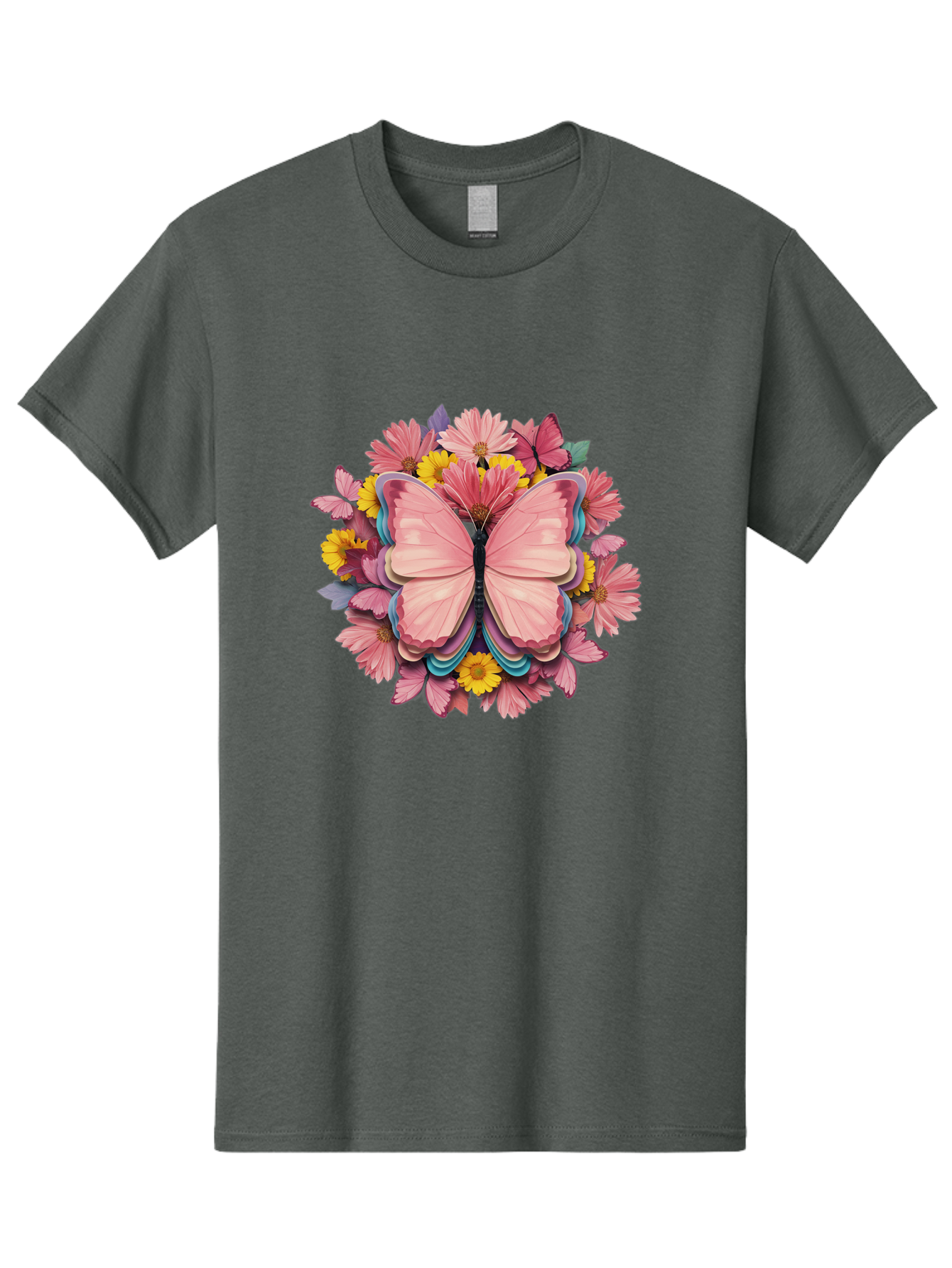 Butterfly-And-Flowers Men'S Graphic Tee, 100% Cotton, Comfortable Casual Summer Wear, Machine Washable, Vintage Camera, Old Camera, Antique Camera, Black Camera, Classic Photography, Photography Equipment, Nostalgic Device, Film Camera, Bak159