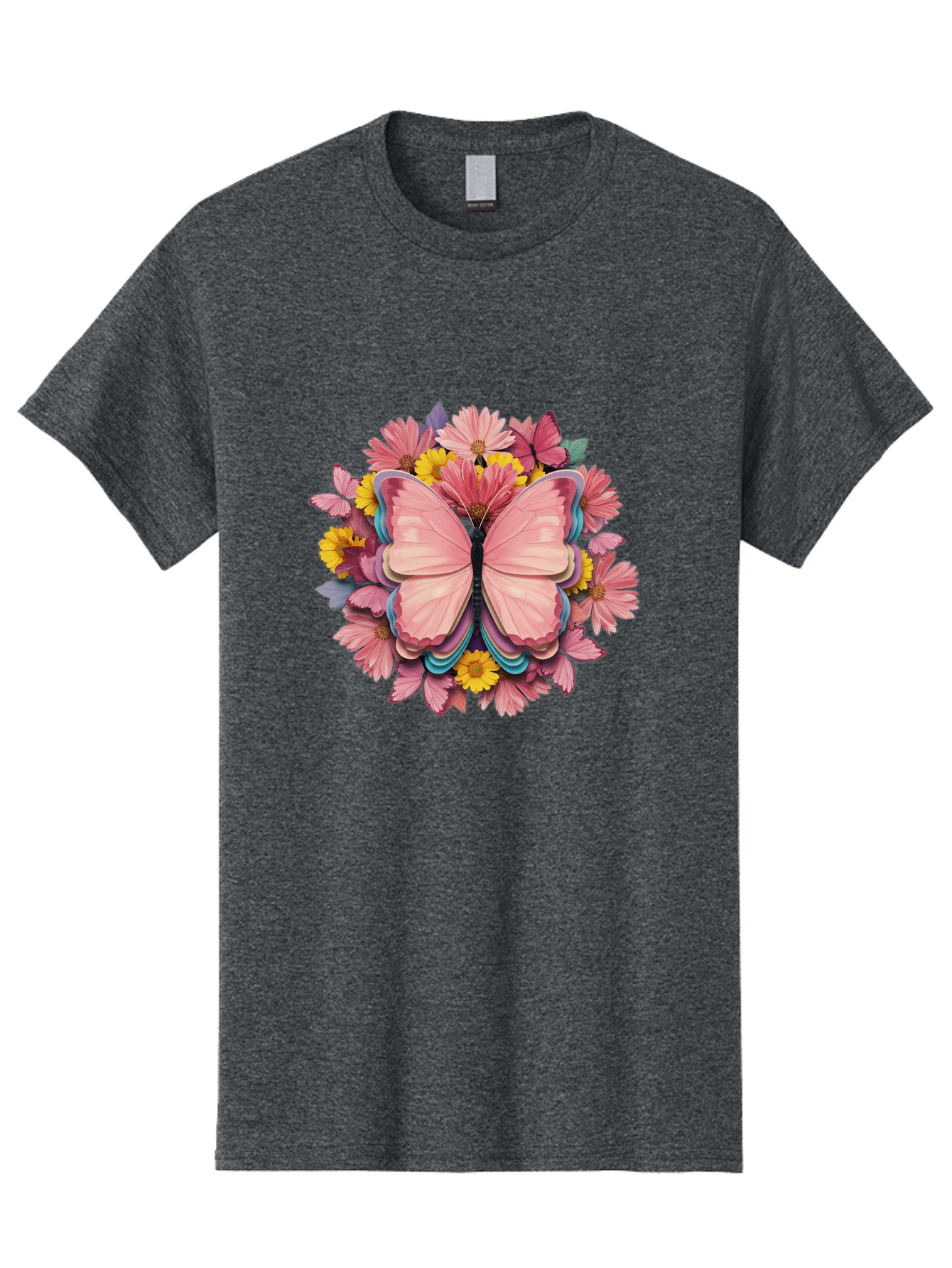 Butterfly-And-Flowers Men'S Graphic Tee, 100% Cotton, Comfortable Casual Summer Wear, Machine Washable, Vintage Camera, Old Camera, Antique Camera, Black Camera, Classic Photography, Photography Equipment, Nostalgic Device, Film Camera, Bak159