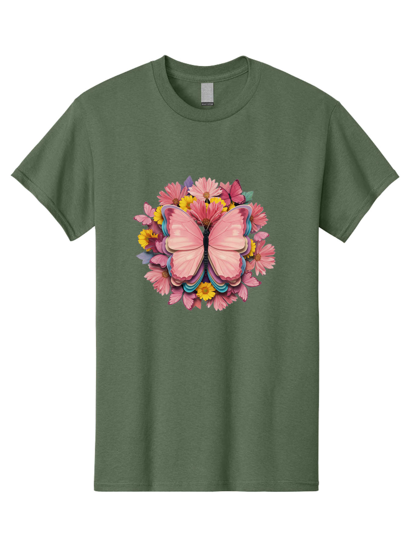 Butterfly-And-Flowers Men'S Graphic Tee, 100% Cotton, Comfortable Casual Summer Wear, Machine Washable, Vintage Camera, Old Camera, Antique Camera, Black Camera, Classic Photography, Photography Equipment, Nostalgic Device, Film Camera, Bak159