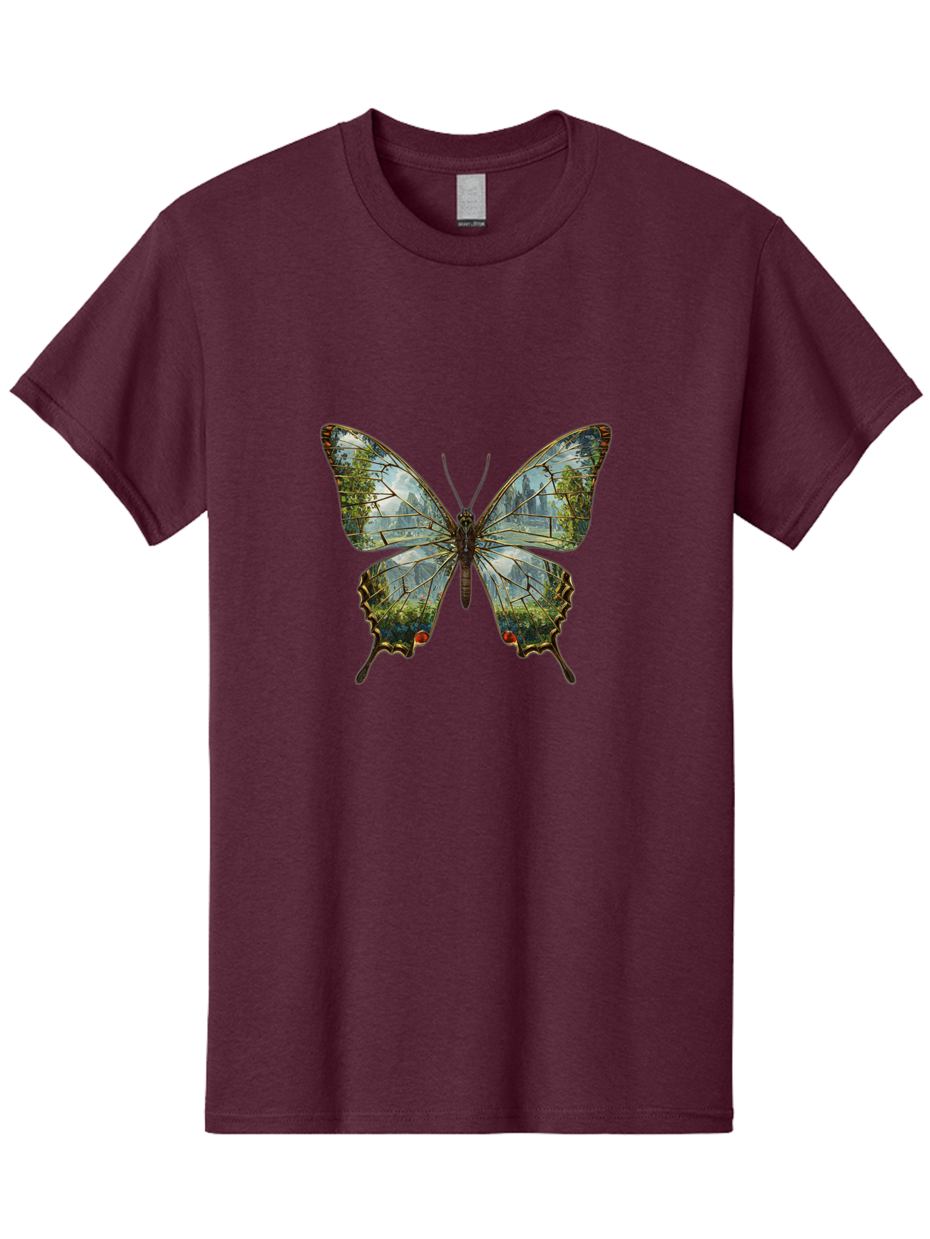 Butterfly-Cityscape Men'S Graphic Tee, 100% Cotton, Comfortable Casual Summer Wear, Machine Washable, Vintage Camera, Old Camera, Antique Camera, Black Camera, Classic Photography, Photography Equipment, Nostalgic Device, Film Camera, Bak160