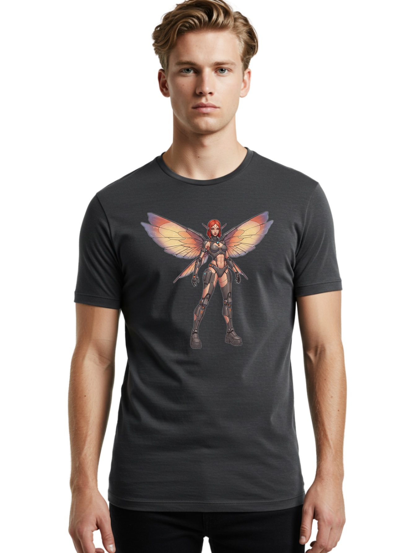 Butterfly-Maiden Men'S Graphic Tee, 100% Cotton, Comfortable Casual Summer Wear, Machine Washable, Vintage Camera, Old Camera, Antique Camera, Black Camera, Classic Photography, Photography Equipment, Nostalgic Device, Film Camera, Camera Art Bak162
