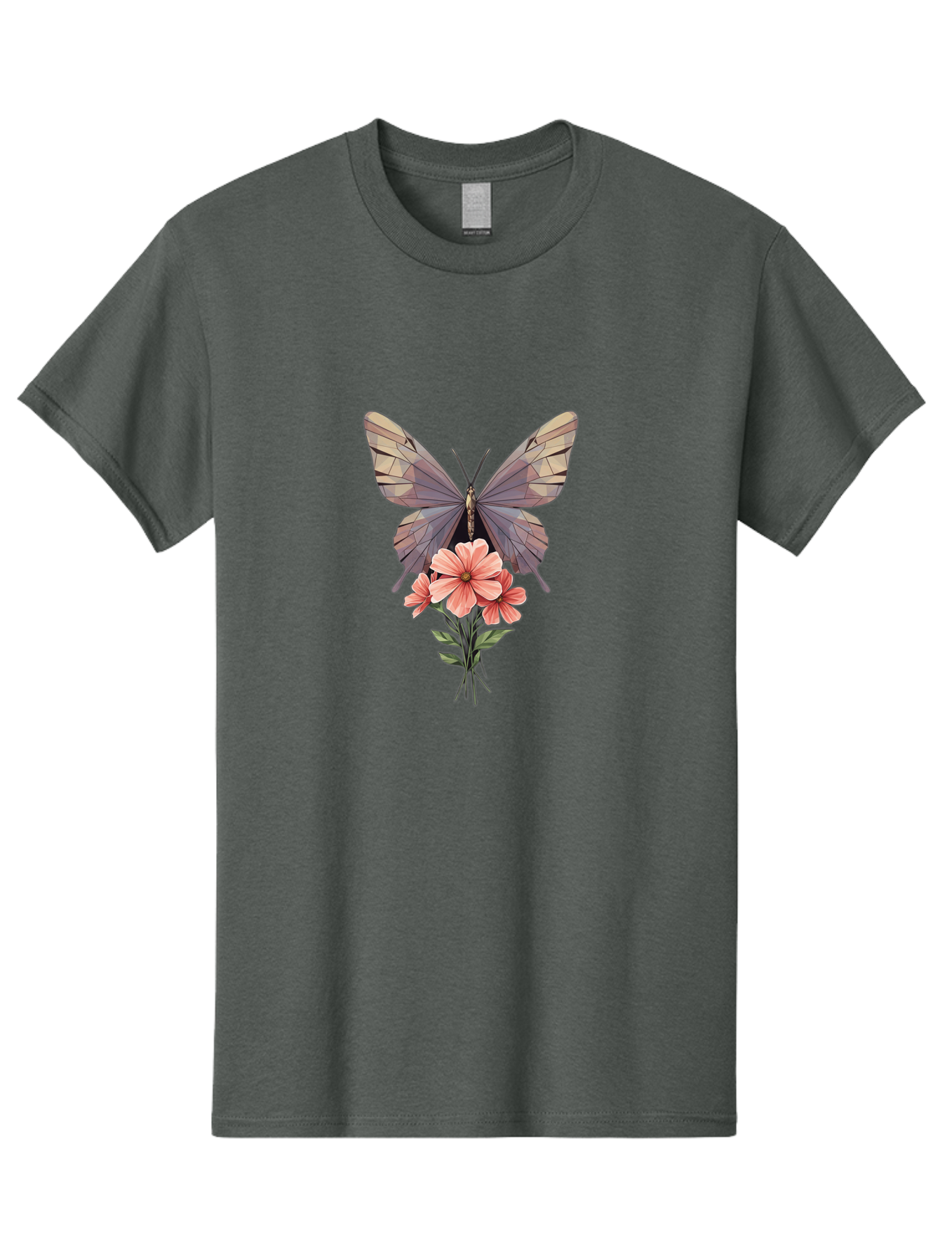Butterfly-With-Flowers Men'S Graphic Tee, 100% Cotton, Comfortable Casual Summer Wear, Machine Washable, Vintage Camera, Old Camera, Antique Camera, Black Camera, Classic Photography, Photography Equipment, Nostalgic Device, Film Camera, Bak164