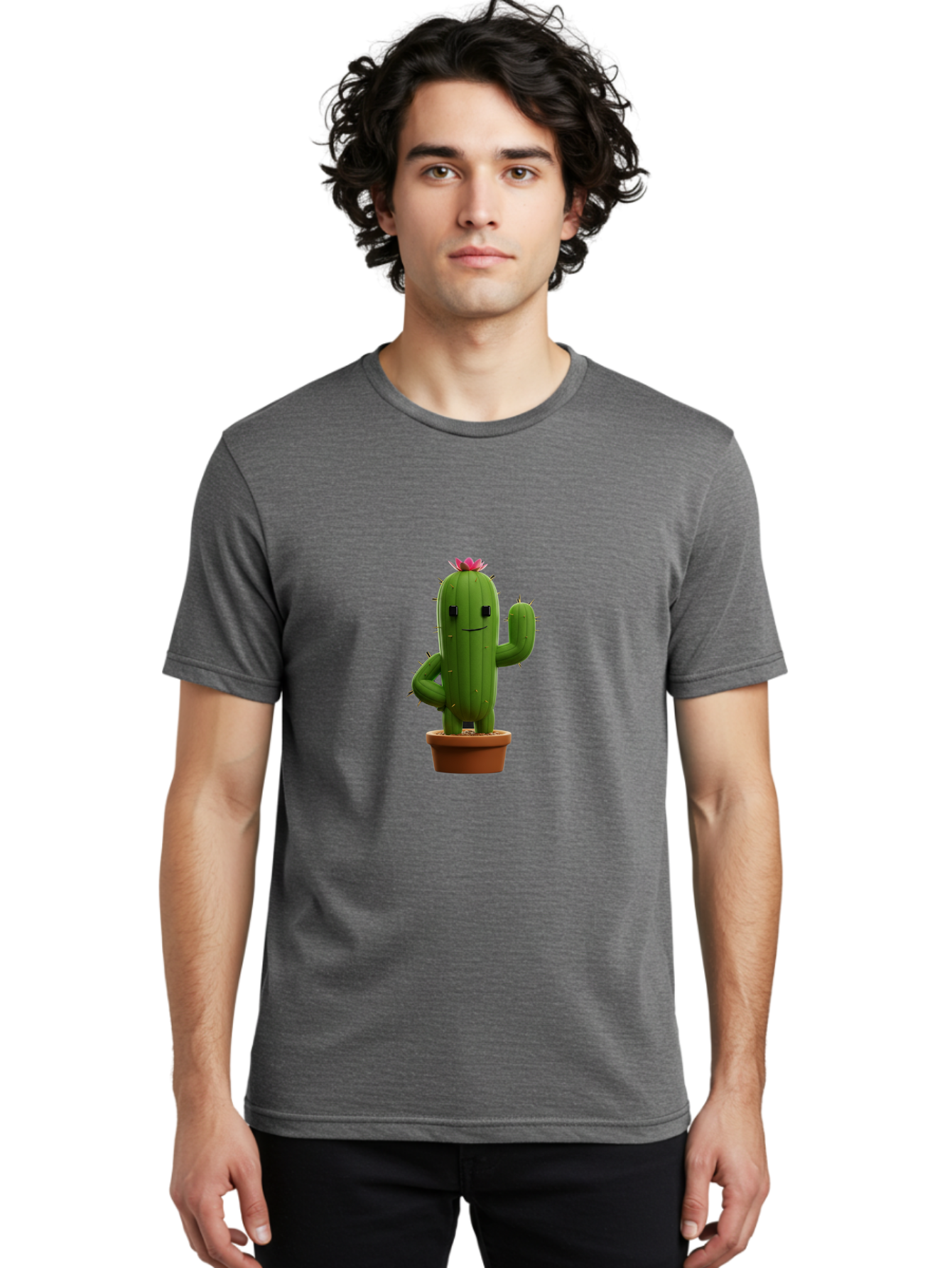 Cactus-Character Men'S Graphic Tee, 100% Cotton, Comfortable Casual Summer Wear, Machine Washable, Vintage Camera, Old Camera, Antique Camera, Black Camera, Classic Photography, Photography Equipment, Nostalgic Device, Film Camera, Camera Art Bak166