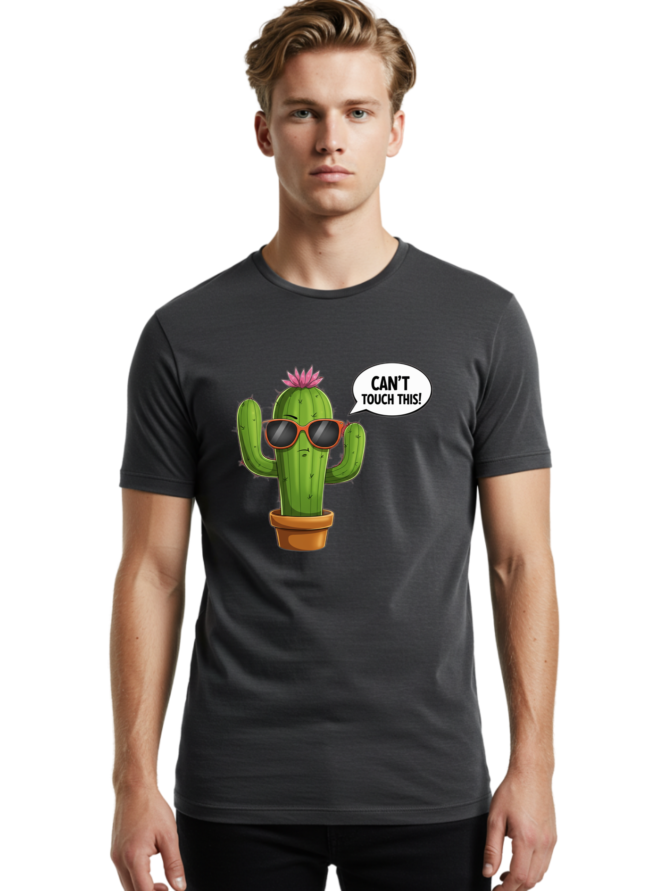 Can-T-Touch-This-Cactus Men'S Graphic Tee, 100% Cotton, Comfortable Casual Summer Wear, Machine Washable, Vintage Camera, Old Camera, Antique Camera, Black Camera, Classic Photography, Photography Equipment, Nostalgic Device, Film Camera, Bak172