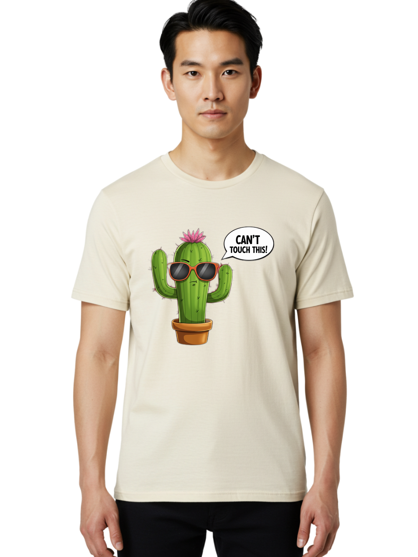 Can-T-Touch-This-Cactus Men'S Graphic Tee, 100% Cotton, Comfortable Casual Summer Wear, Machine Washable, Vintage Camera, Old Camera, Antique Camera, Black Camera, Classic Photography, Photography Equipment, Nostalgic Device, Film Camera, Bak172