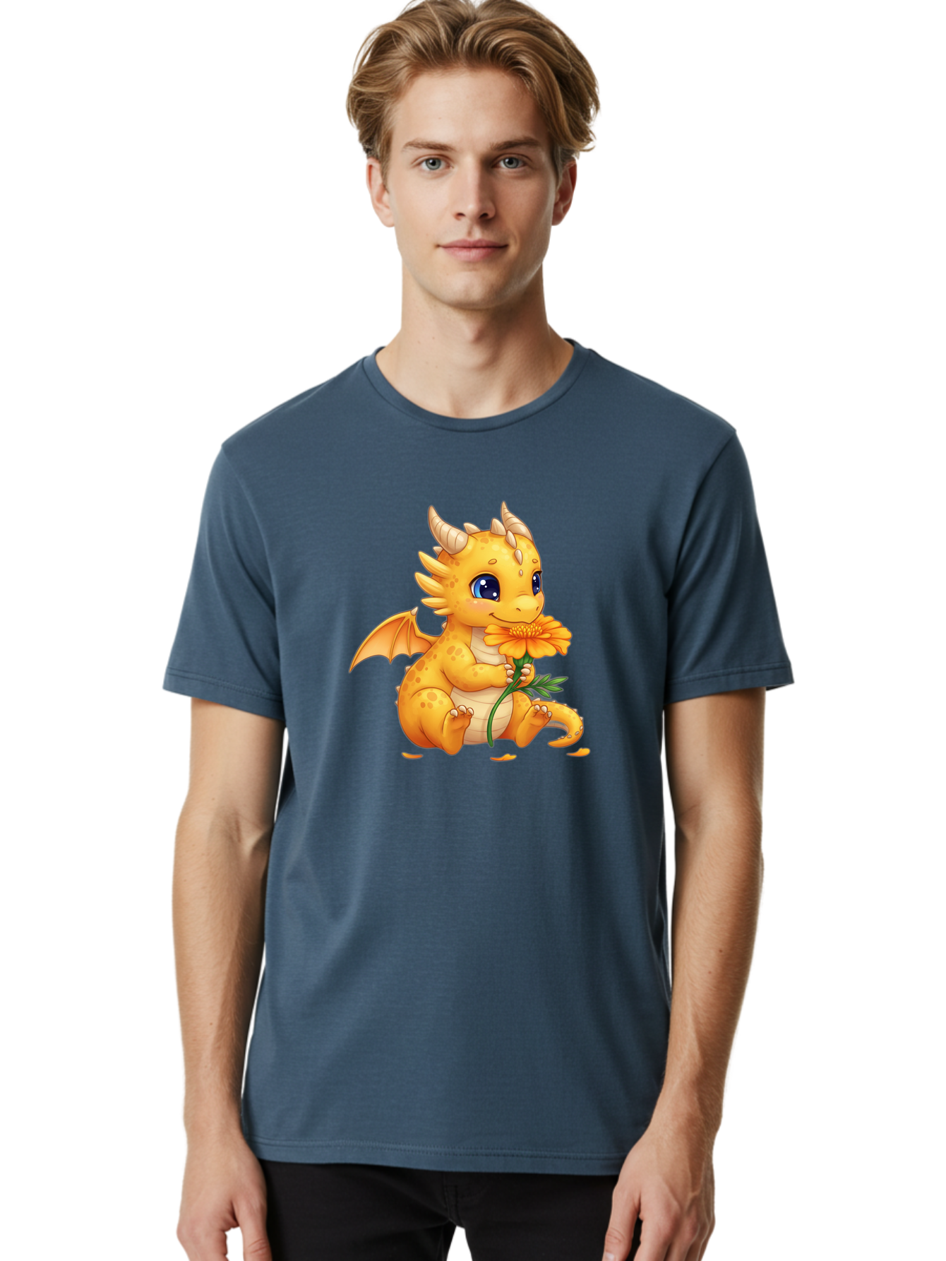 Cartoon-Dragon-With-Flower Men'S Graphic Tee, 100% Cotton, Comfortable Casual Summer Wear, Machine Washable, Vintage Camera, Old Camera, Antique Camera, Black Camera, Classic Photography, Photography Equipment, Nostalgic Device, Film Camera, Bak181