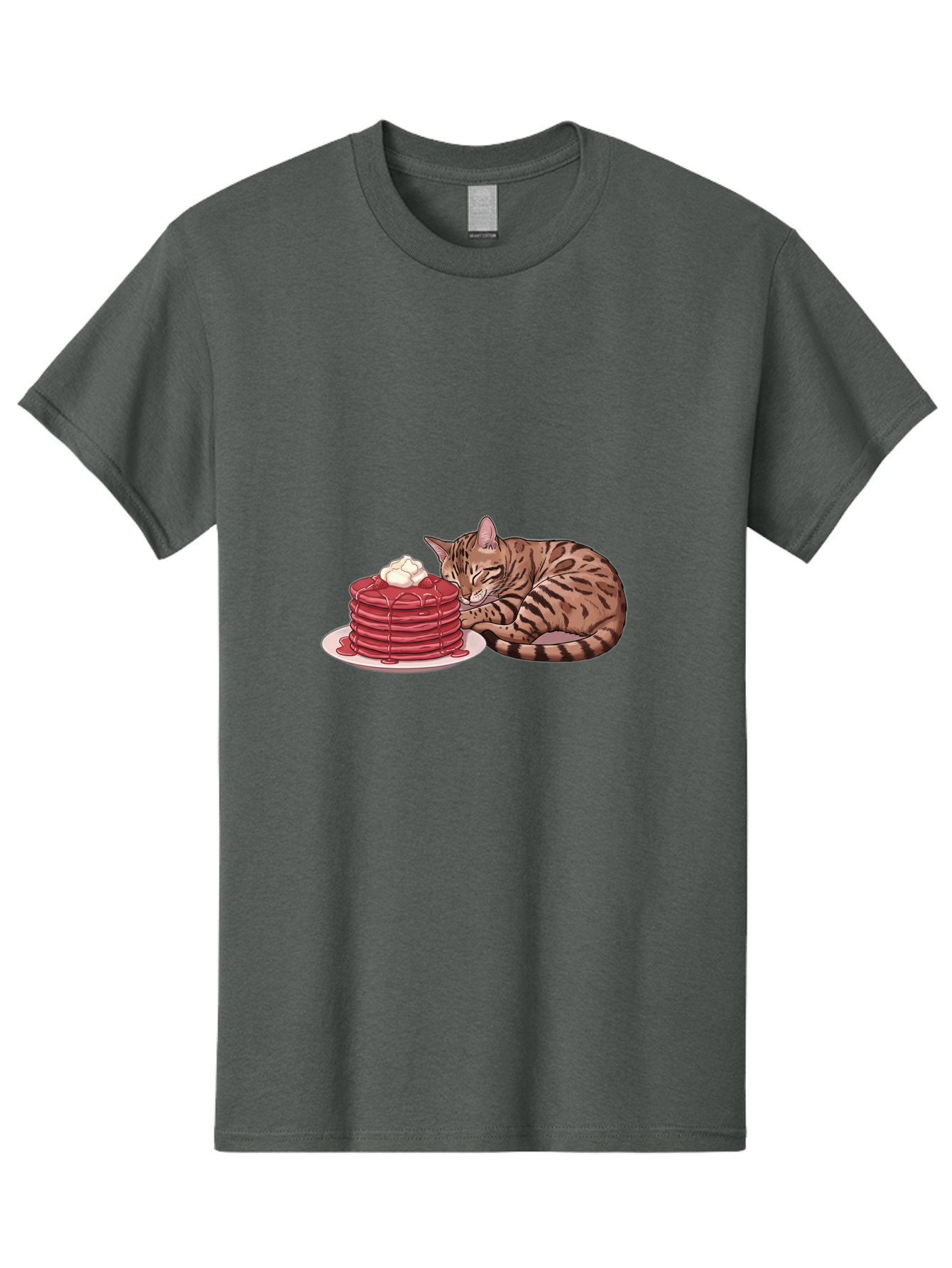 Cat-And-Pancakes-1 Men'S Graphic Tee, 100% Cotton, Comfortable Casual Summer Wear, Machine Washable, Vintage Camera, Old Camera, Antique Camera, Black Camera, Classic Photography, Photography Equipment, Nostalgic Device, Film Camera, Bak184