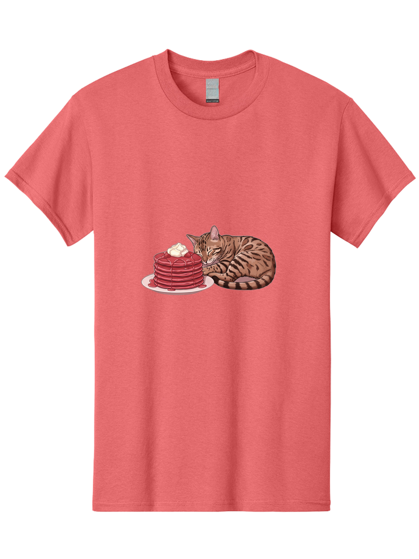 Cat-And-Pancakes-1 Men'S Graphic Tee, 100% Cotton, Comfortable Casual Summer Wear, Machine Washable, Vintage Camera, Old Camera, Antique Camera, Black Camera, Classic Photography, Photography Equipment, Nostalgic Device, Film Camera, Bak184
