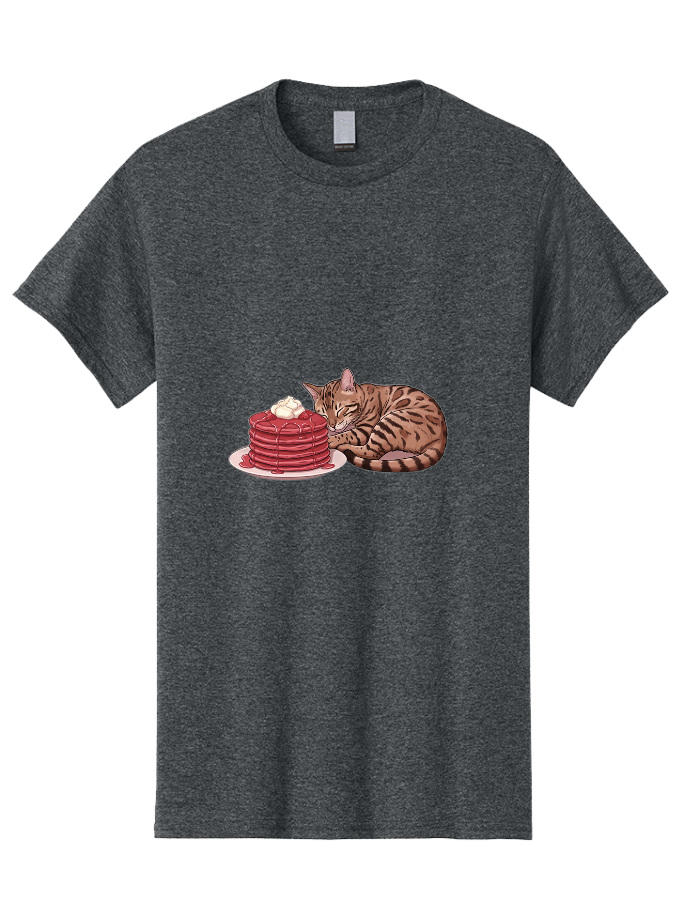 Cat-And-Pancakes-1 Men'S Graphic Tee, 100% Cotton, Comfortable Casual Summer Wear, Machine Washable, Vintage Camera, Old Camera, Antique Camera, Black Camera, Classic Photography, Photography Equipment, Nostalgic Device, Film Camera, Bak184