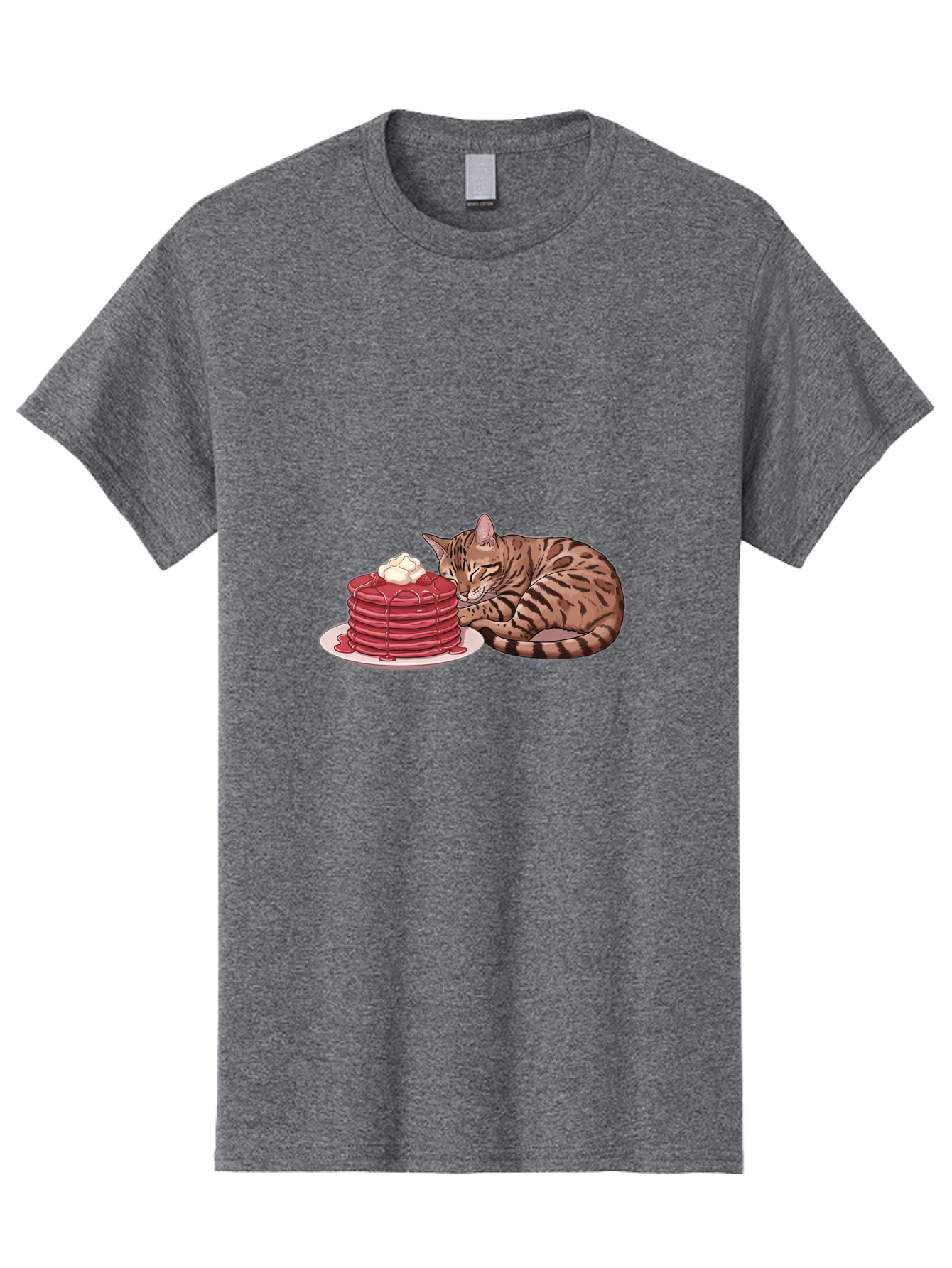 Cat-And-Pancakes-1 Men'S Graphic Tee, 100% Cotton, Comfortable Casual Summer Wear, Machine Washable, Vintage Camera, Old Camera, Antique Camera, Black Camera, Classic Photography, Photography Equipment, Nostalgic Device, Film Camera, Bak184