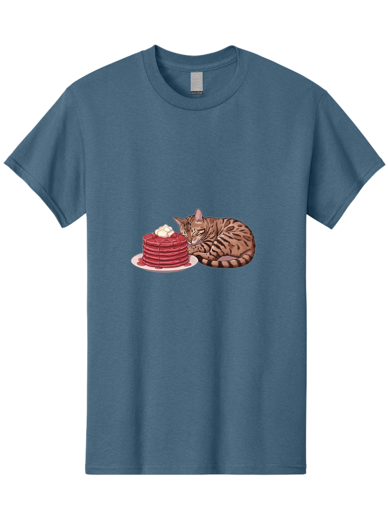 Cat-And-Pancakes-1 Men'S Graphic Tee, 100% Cotton, Comfortable Casual Summer Wear, Machine Washable, Vintage Camera, Old Camera, Antique Camera, Black Camera, Classic Photography, Photography Equipment, Nostalgic Device, Film Camera, Bak184