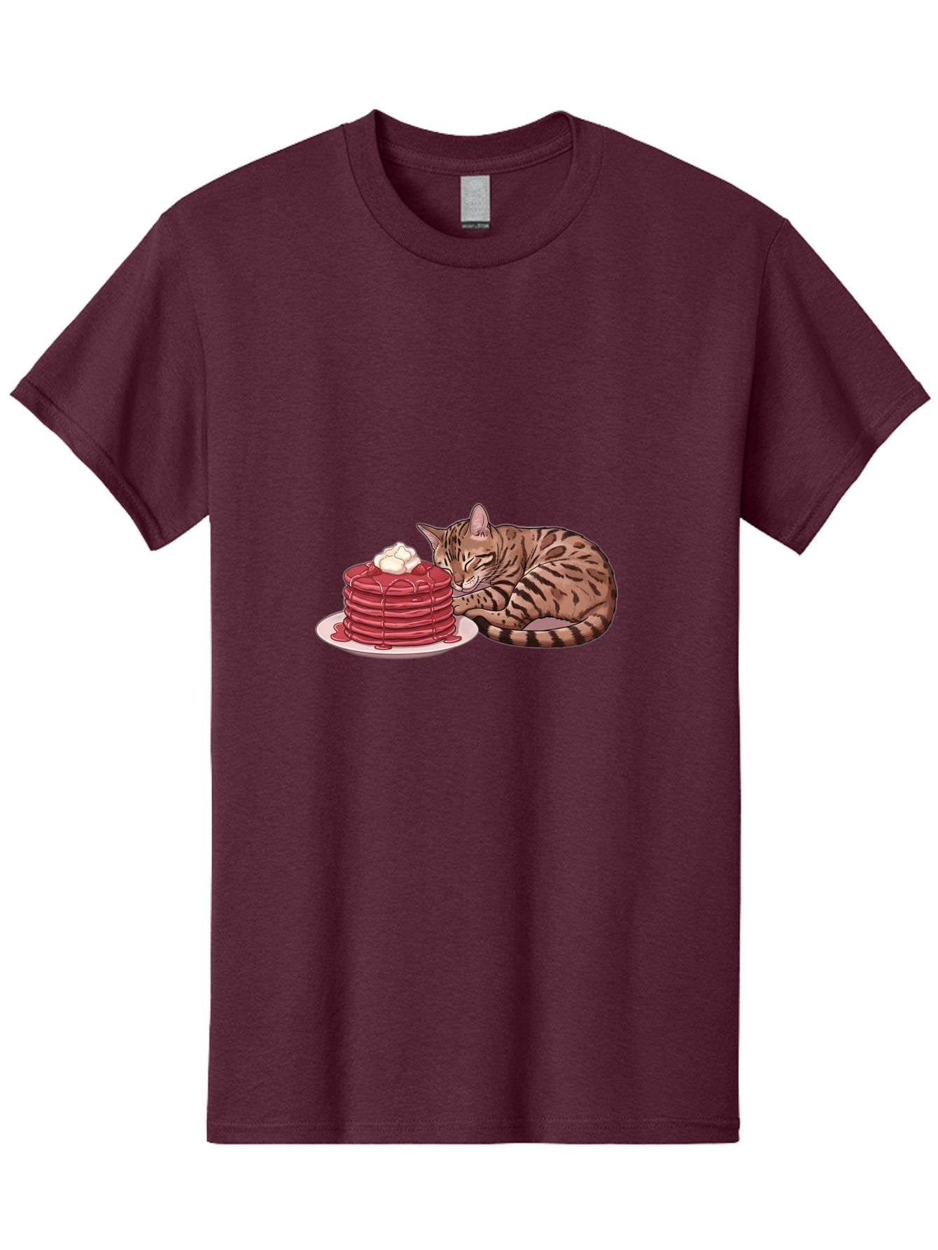 Cat-And-Pancakes-1 Men'S Graphic Tee, 100% Cotton, Comfortable Casual Summer Wear, Machine Washable, Vintage Camera, Old Camera, Antique Camera, Black Camera, Classic Photography, Photography Equipment, Nostalgic Device, Film Camera, Bak184