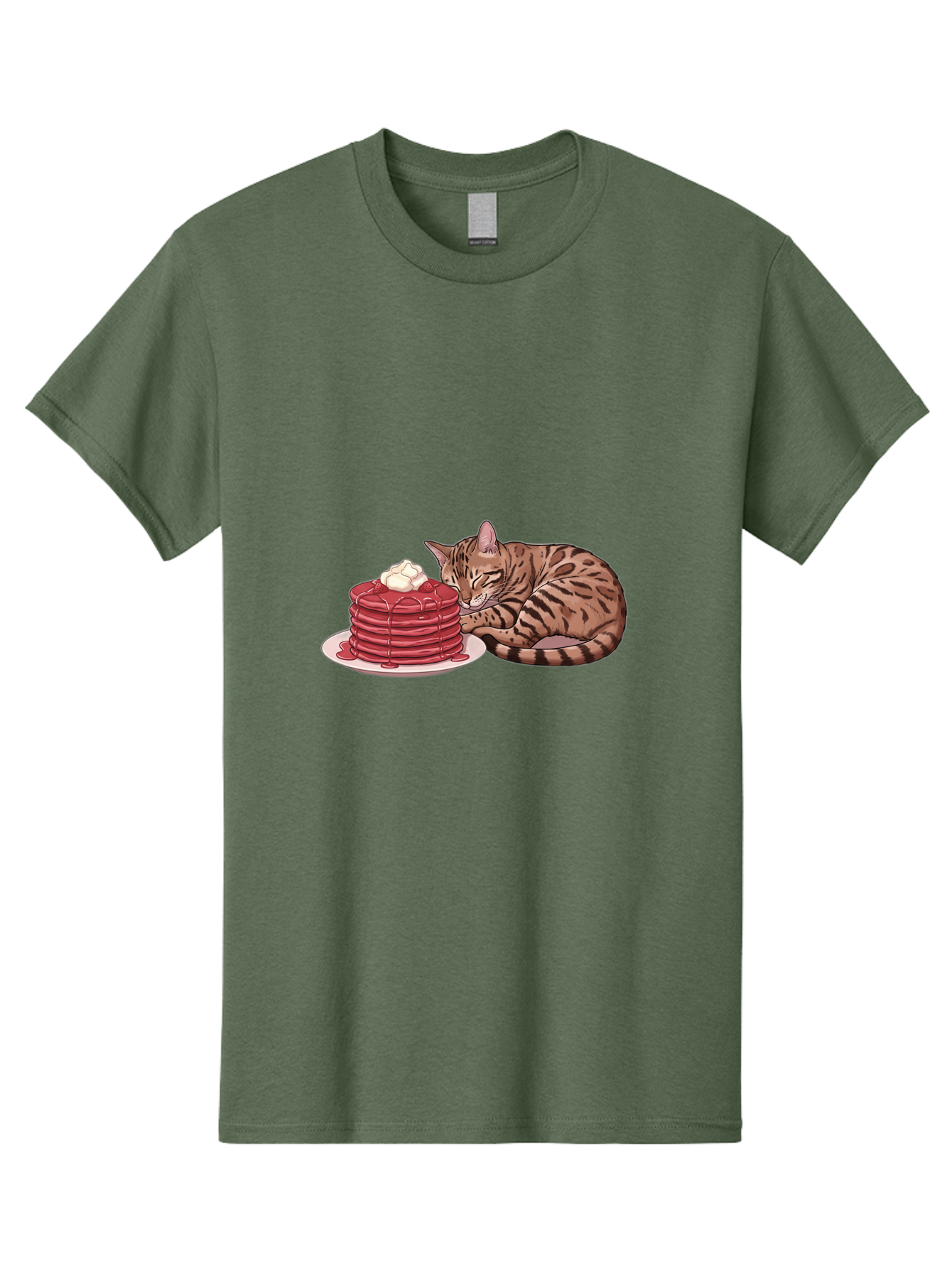 Cat-And-Pancakes-1 Men'S Graphic Tee, 100% Cotton, Comfortable Casual Summer Wear, Machine Washable, Vintage Camera, Old Camera, Antique Camera, Black Camera, Classic Photography, Photography Equipment, Nostalgic Device, Film Camera, Bak184