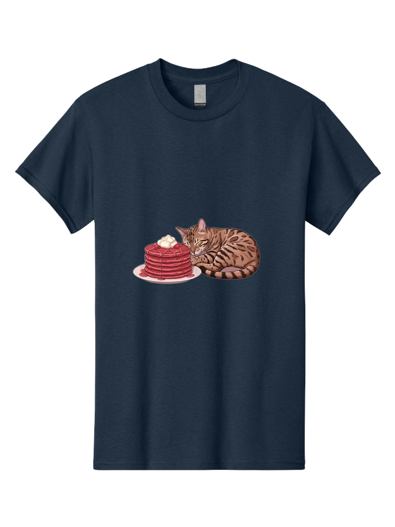 Cat-And-Pancakes-1 Men'S Graphic Tee, 100% Cotton, Comfortable Casual Summer Wear, Machine Washable, Vintage Camera, Old Camera, Antique Camera, Black Camera, Classic Photography, Photography Equipment, Nostalgic Device, Film Camera, Bak184